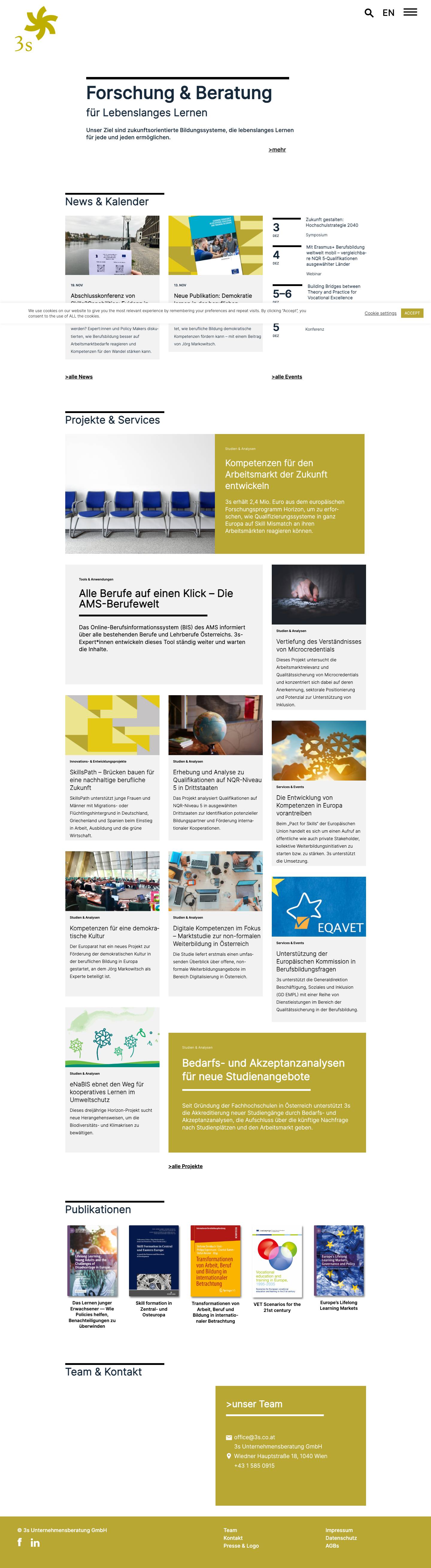 3s Research & Consulting - Full Screenshot