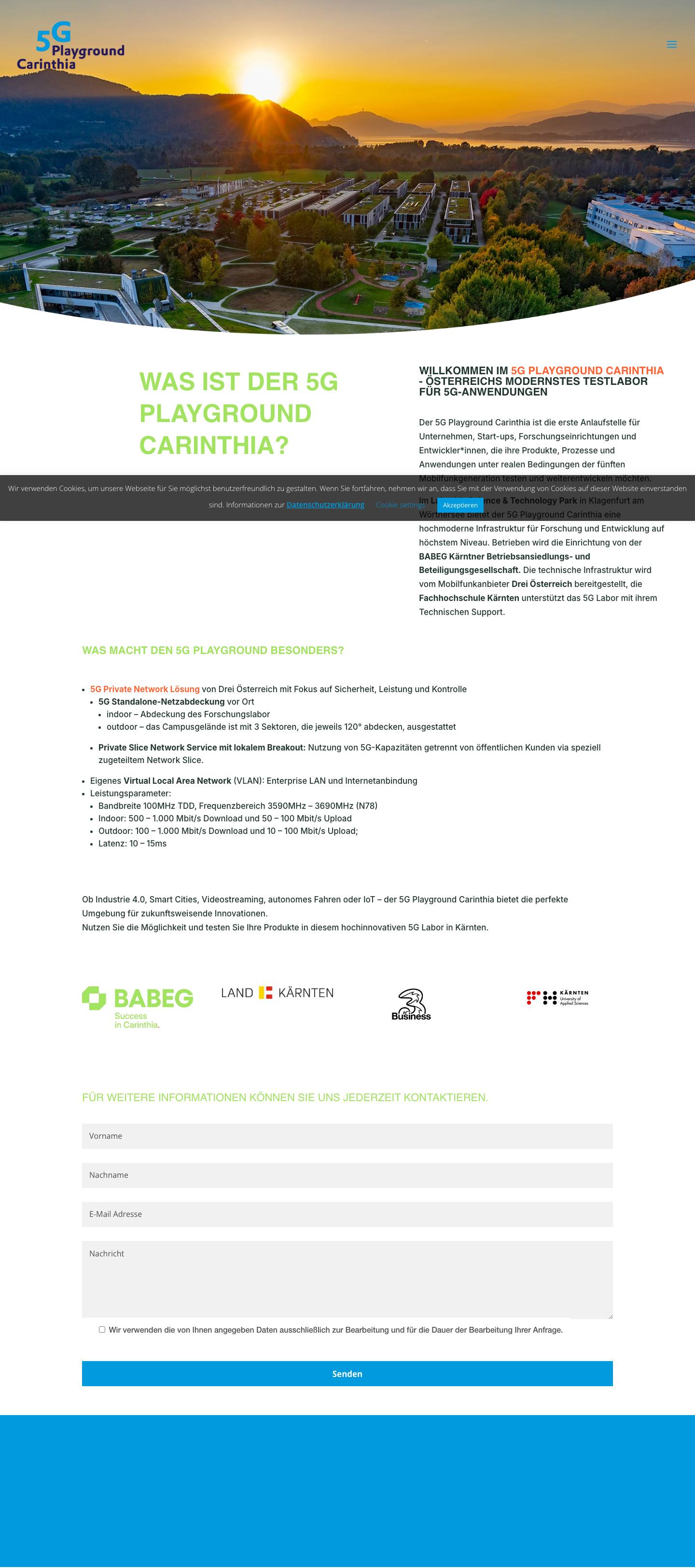 5G Playground - Was ist der 5G Playground Carinthia? - Full Screenshot