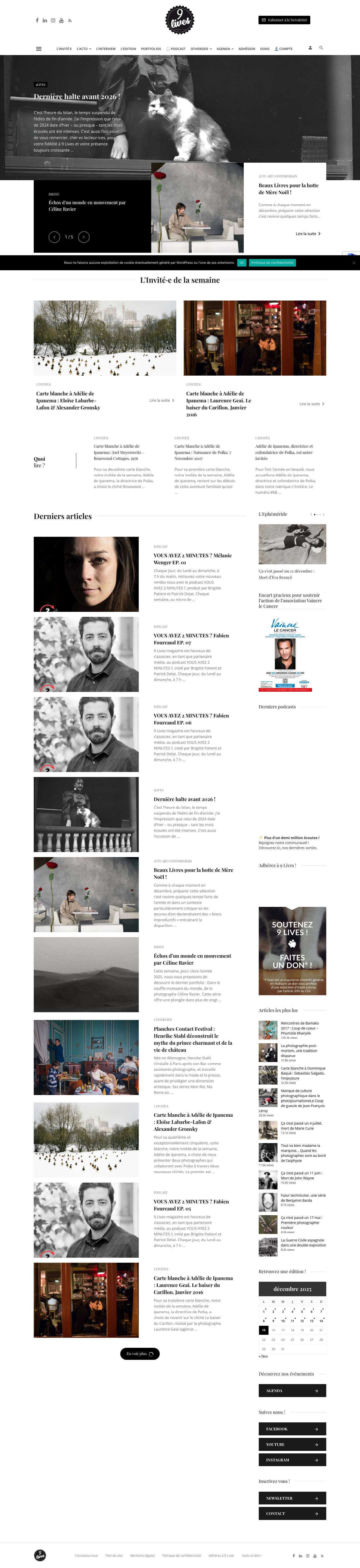 Accueil - 9 Lives Magazine - Full Screenshot