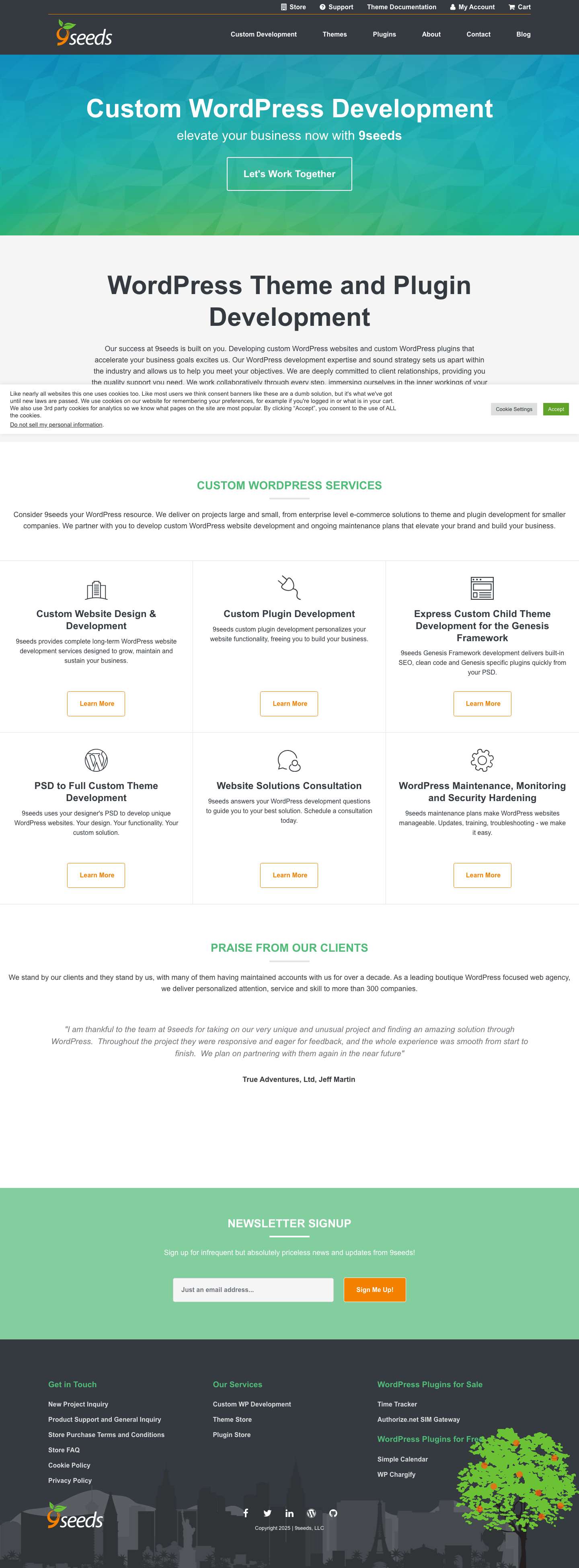 9seeds Custom WordPress Development, Themes, Plugins and Business Solutions. - Full Screenshot