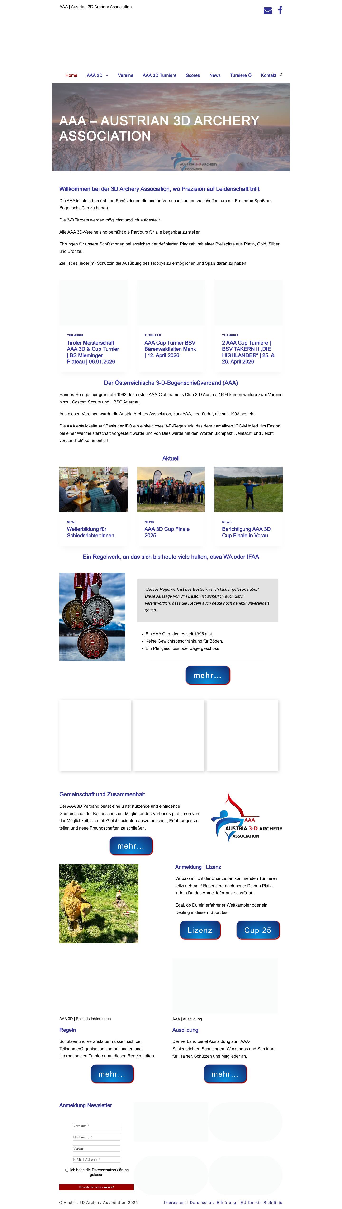 AAA - Austrian 3D Archery Association - AAA 3D - Austrian 3D Archery Association - Full Screenshot