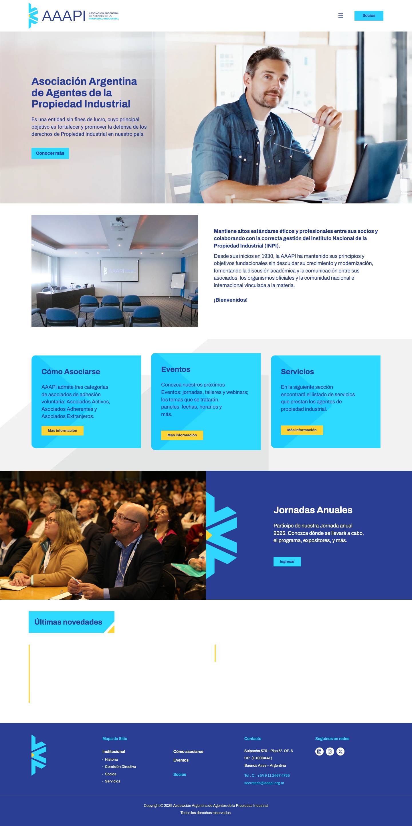AAAPI – Asociación Argentina de Agentes de la Propiedad Industrial - Full Screenshot