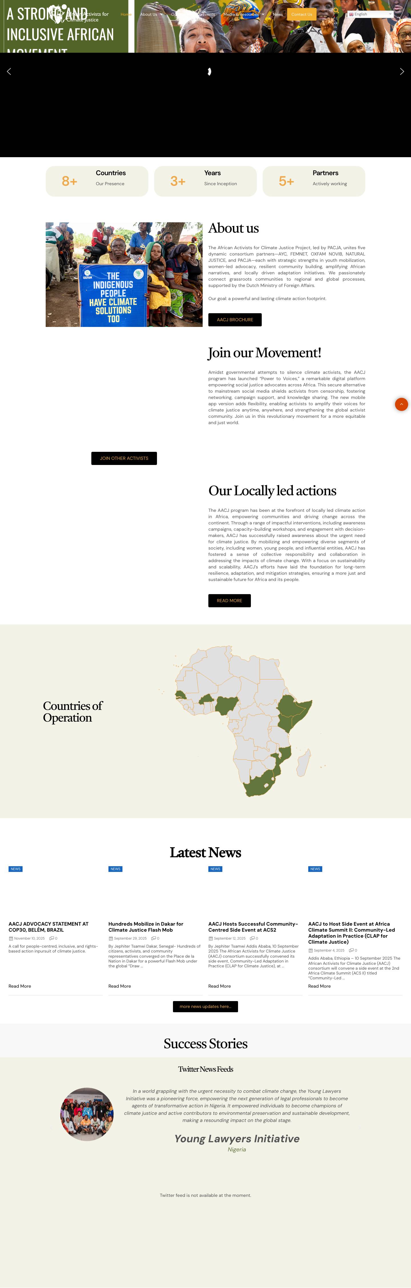 Home - African Activists for Climate Justice - Full Screenshot