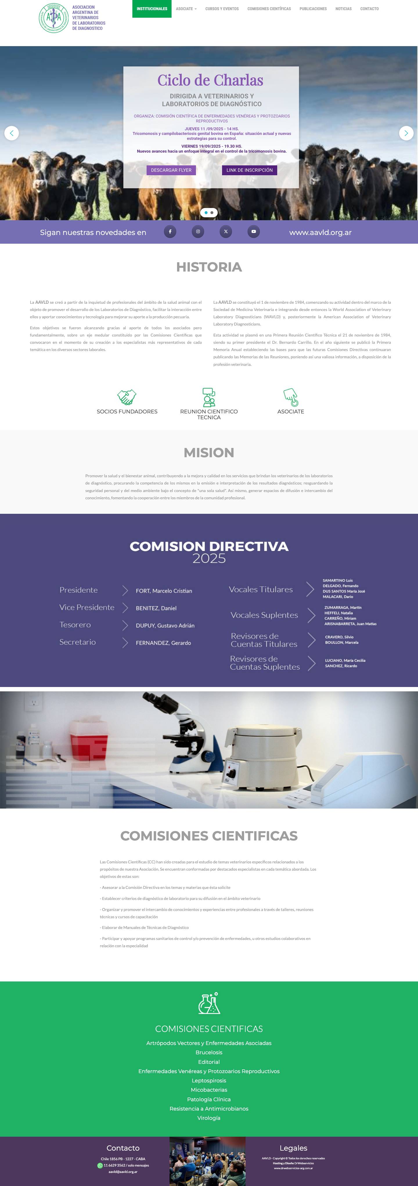 AAVLD – Asociación Argentina de Veterinarios de Laboratorios de Diagnóstico - AAVLD -ASOCIACION ARGENTINA DE VETERINARIOS DE LABORATORIOS DE DIAGNOSTICO - - Full Screenshot