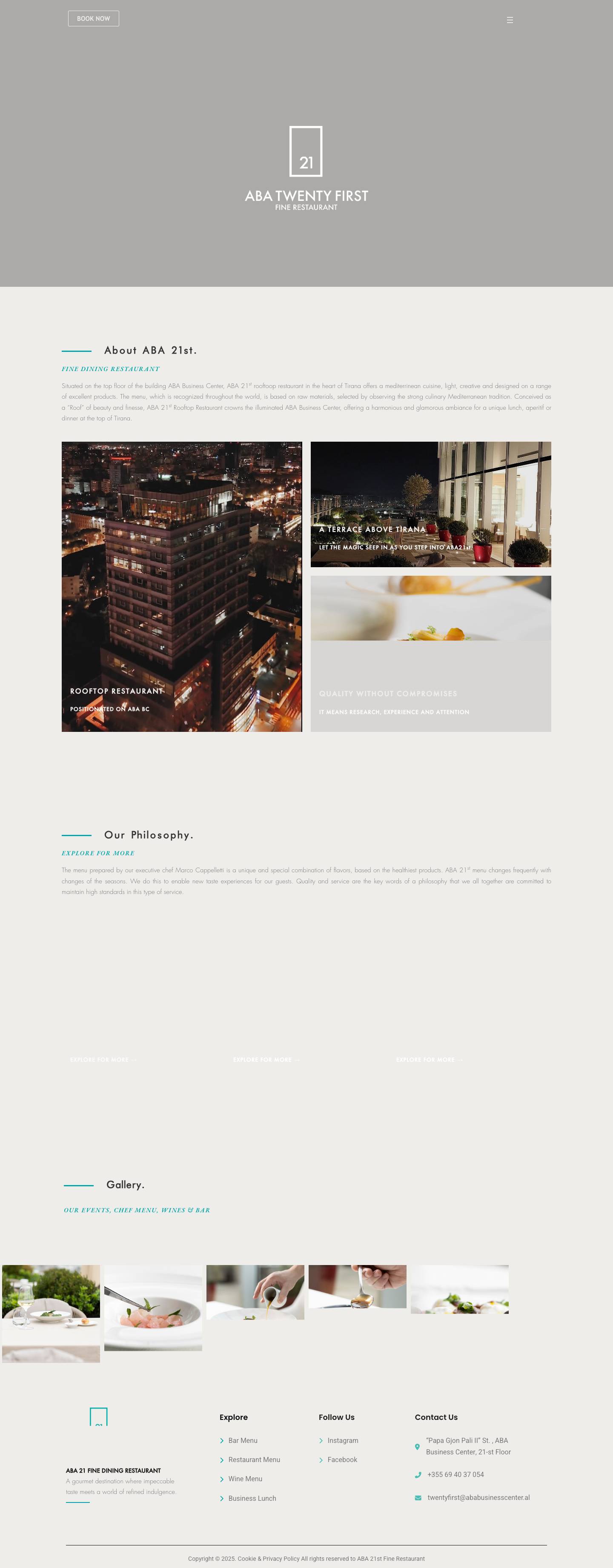 ABA 21 Fine Restaurant »ABA 21 Fine Restaurant » - Full Screenshot