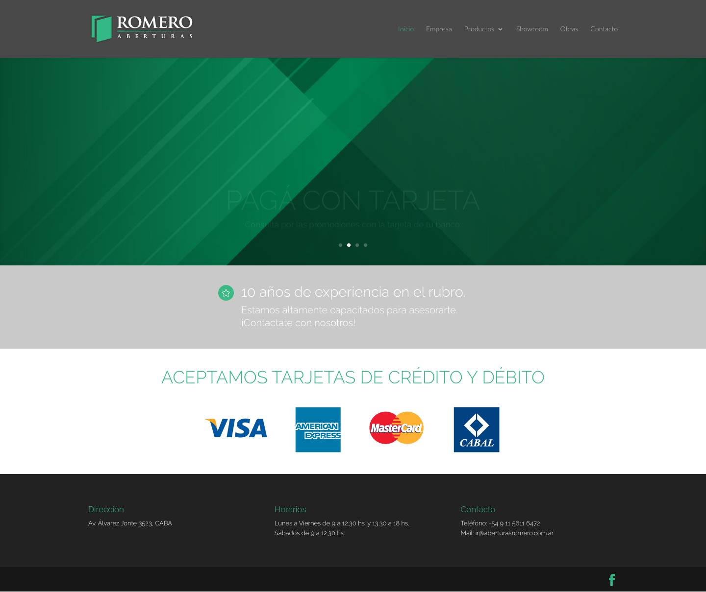 Aberturas Romero | - Full Screenshot