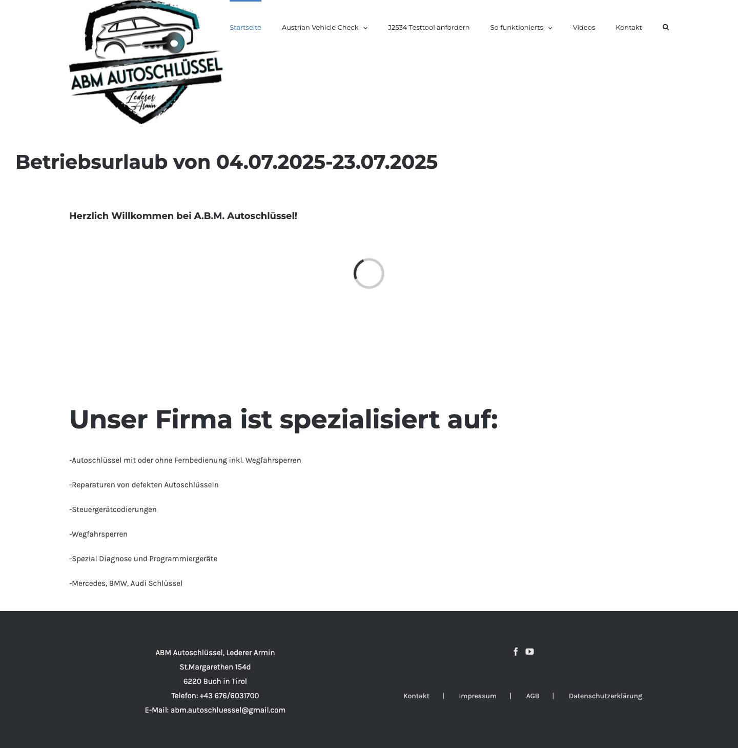 A.B.M. Autoschlüssel – Wir reparieren und produzieren alle gängigen Fahrzeugschlüssel. Egal ob Klapp- oder Hartschlüssel, Ersatz- oder Neuschlüssel. - Full Screenshot