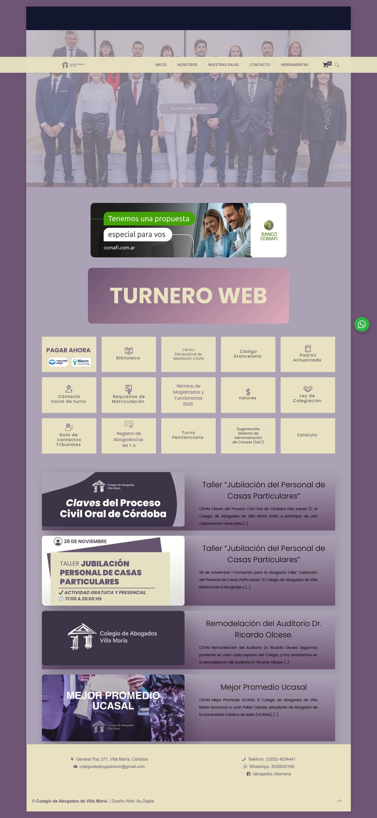 Colegio de Abogados de Villa María – Sus derechos… Nuestra obligación - Full Screenshot