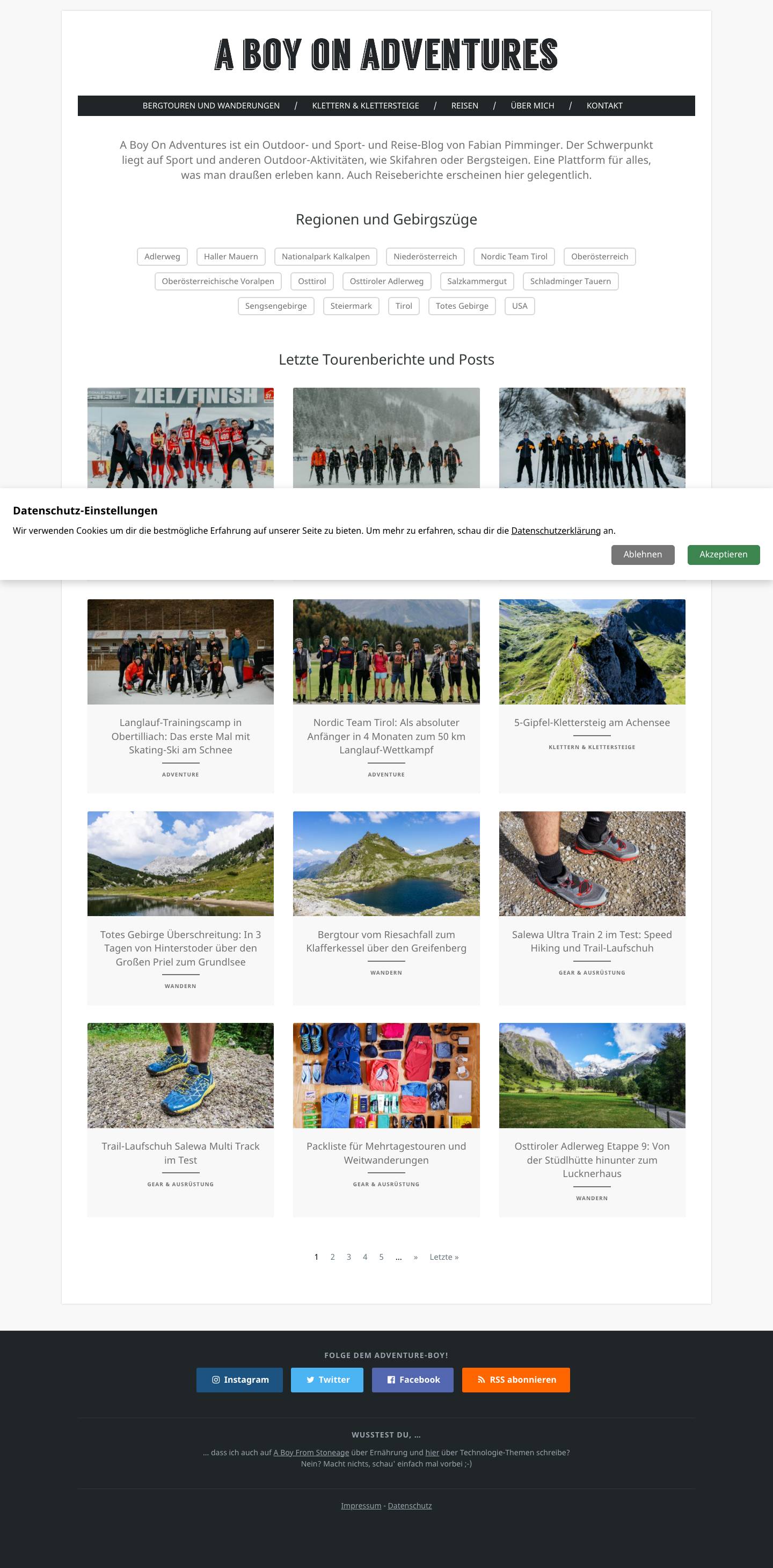 A Boy On Adventures - Bergtouren, Wanderungen und Abenteuer - Full Screenshot