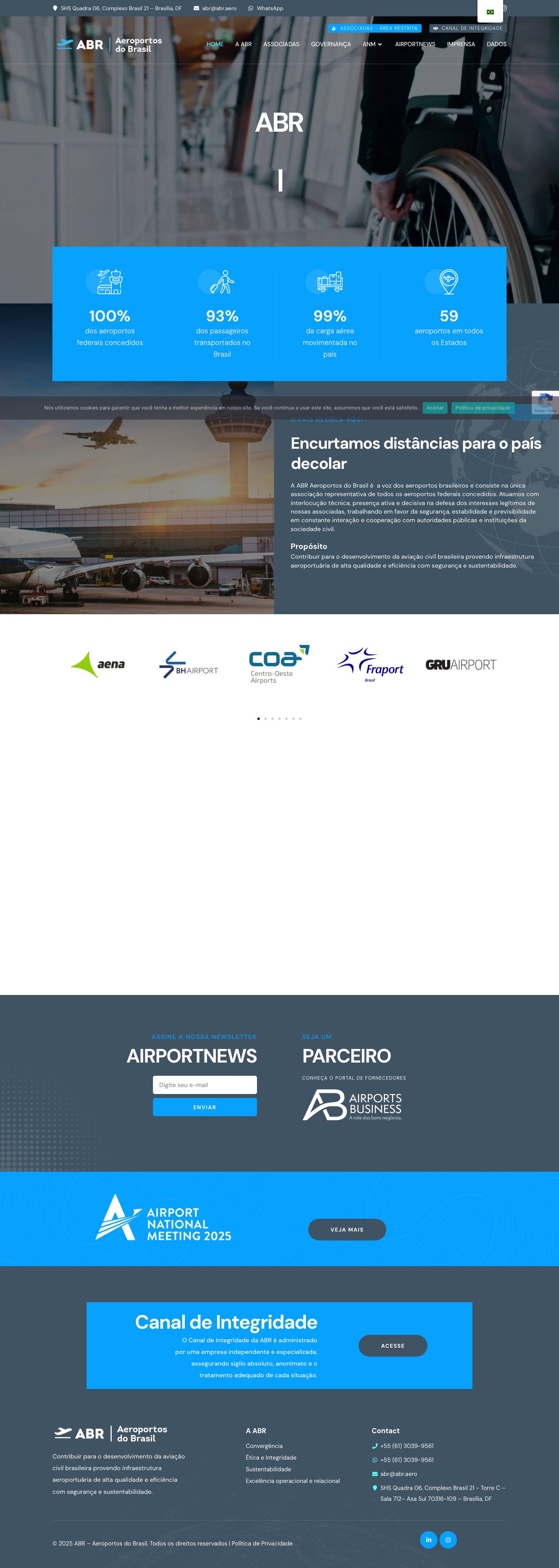 Aeroportos do Brasil: o país decola aqui. - ABR - Aeroportos do Brasil - Full Screenshot