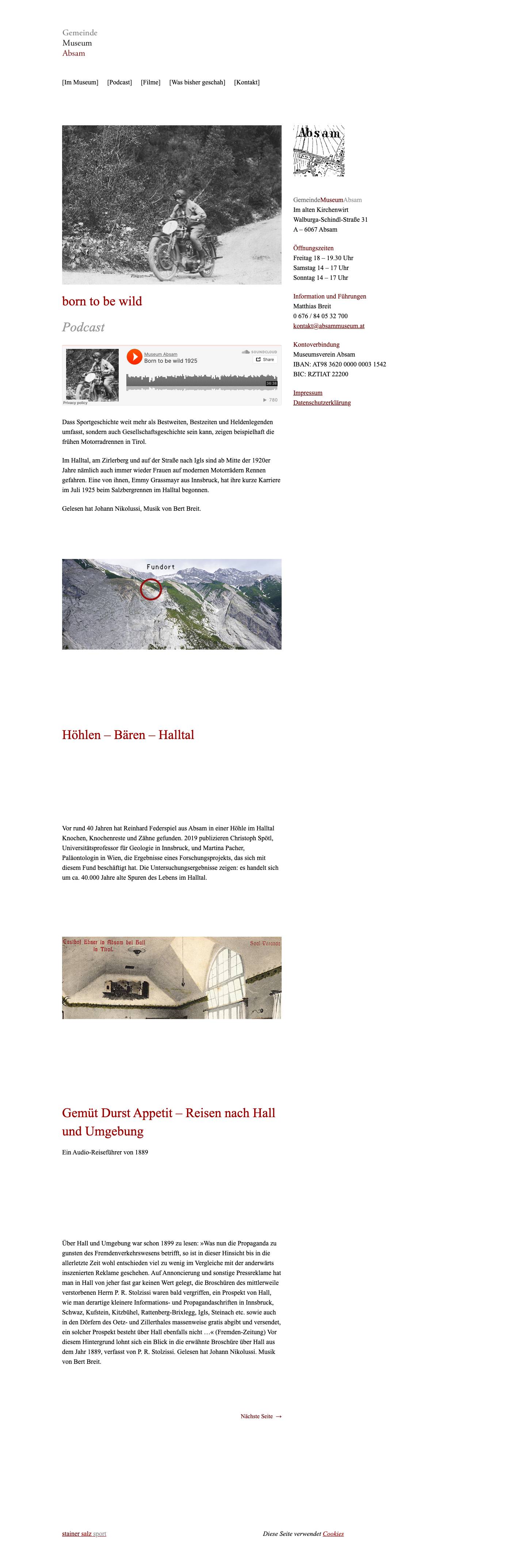 absammuseum.at - Full Screenshot