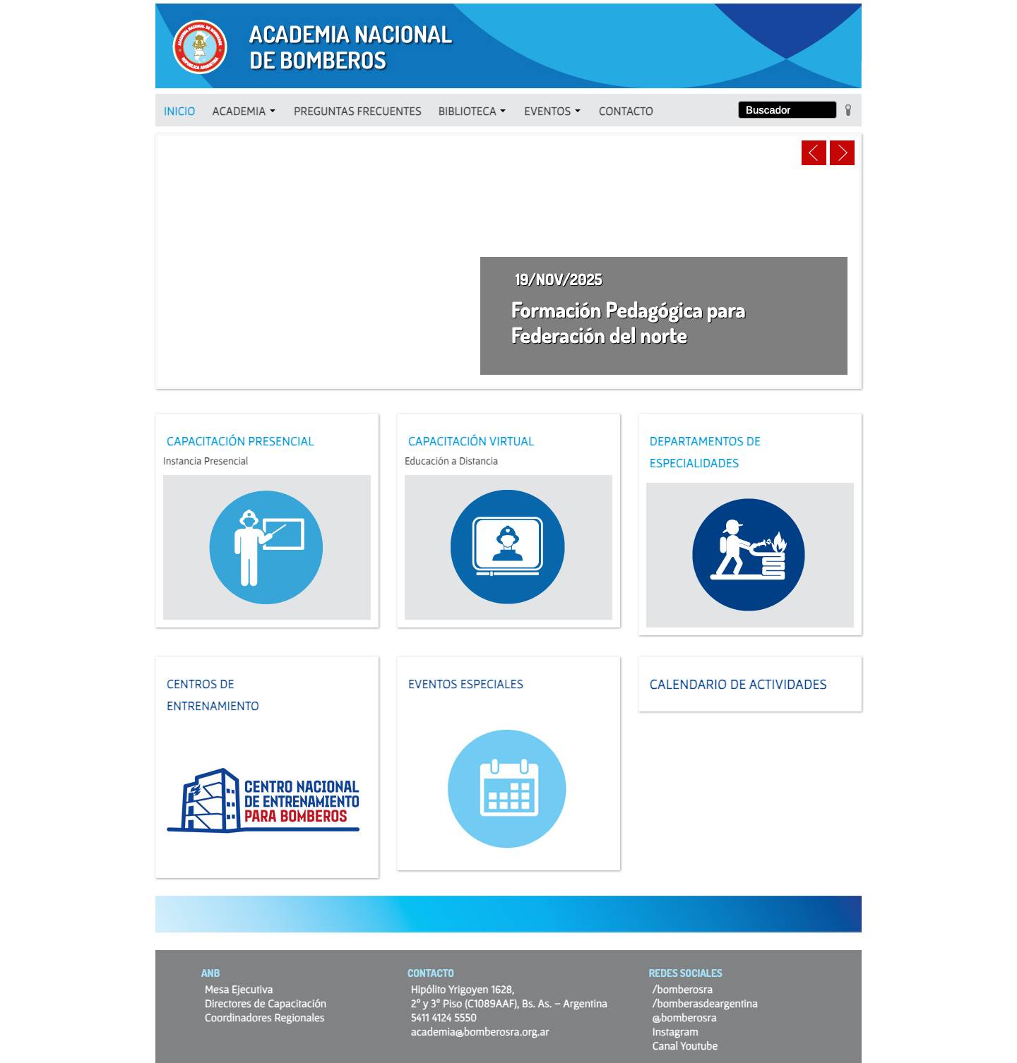 Academia Nacional de Bomberos - Full Screenshot