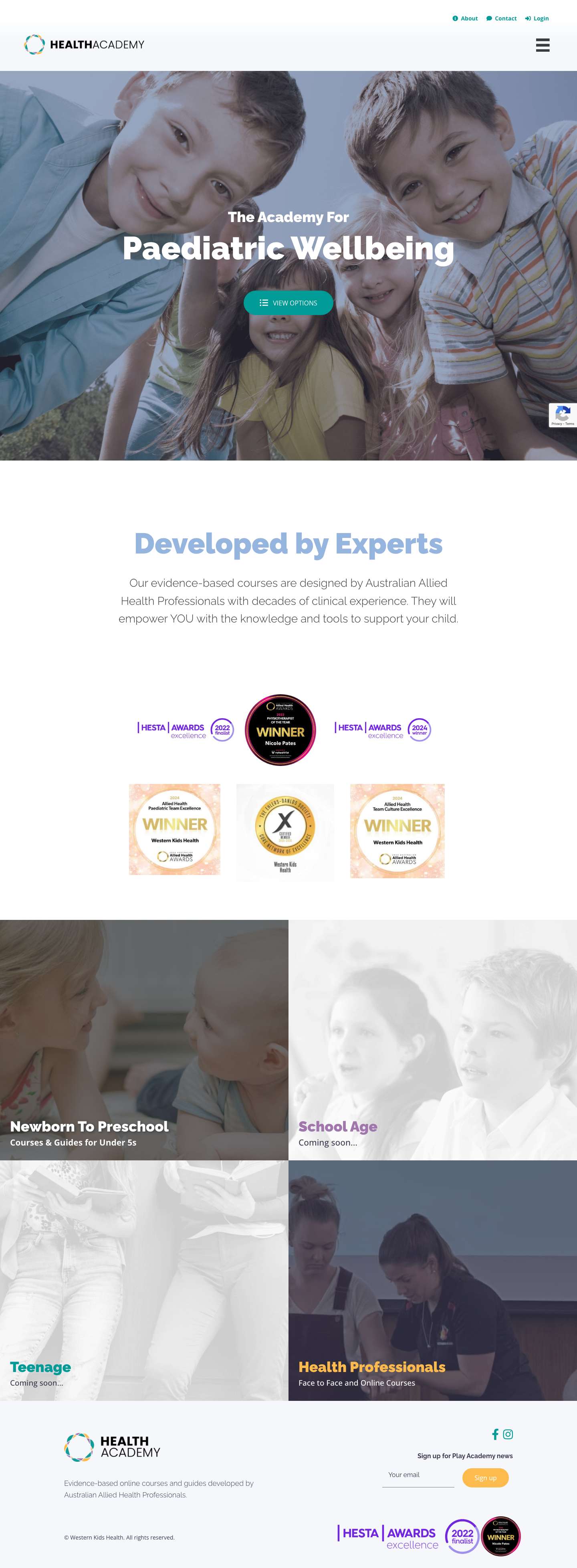 WKH Academy - Western Kids Health Academy - Full Screenshot