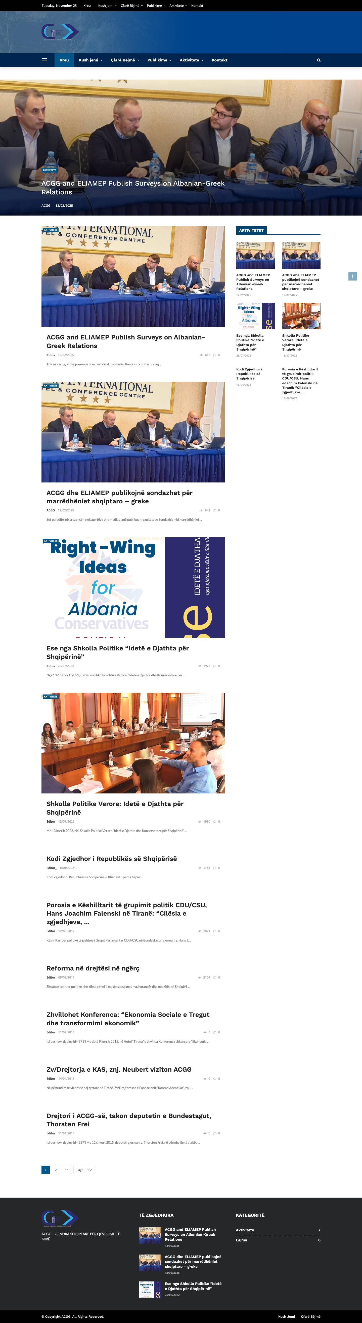 ACGG – Albanian Center for Good Governance - Full Screenshot