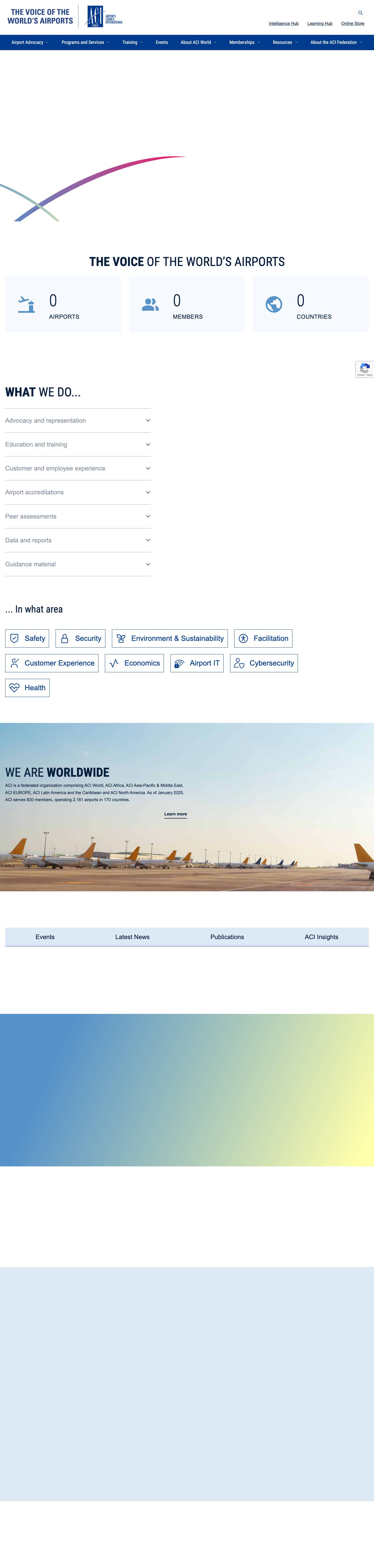 ACI World｜The Voice of the World's Airports - Full Screenshot