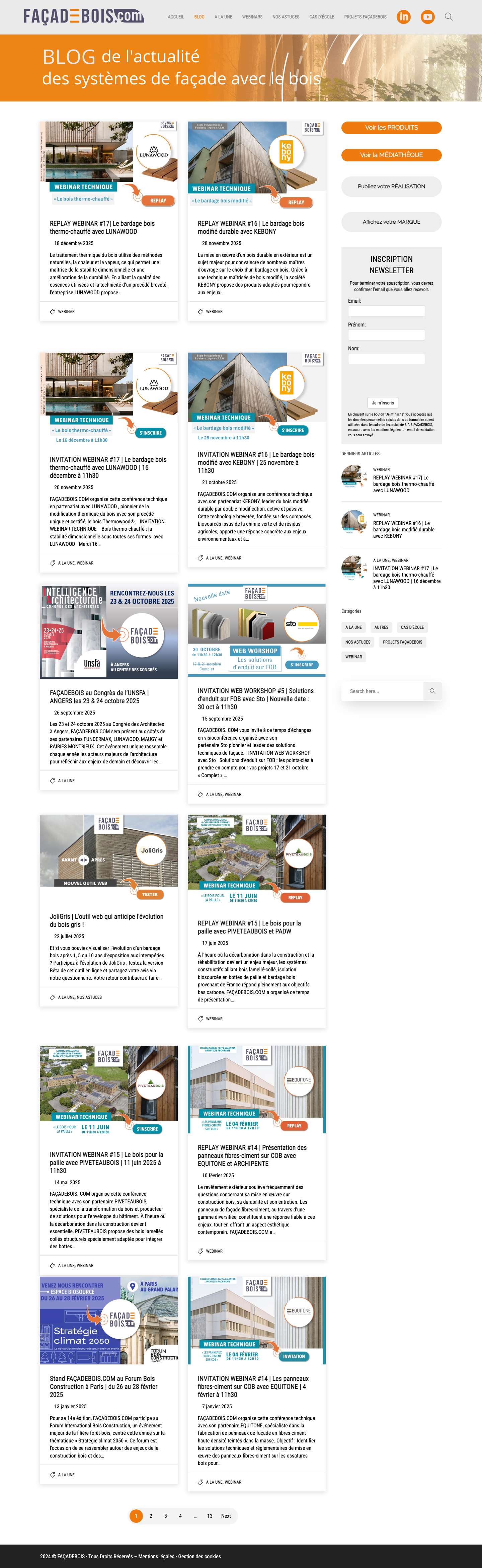 L'actualité de la façade avec le bois - FACADEBOIS - Full Screenshot