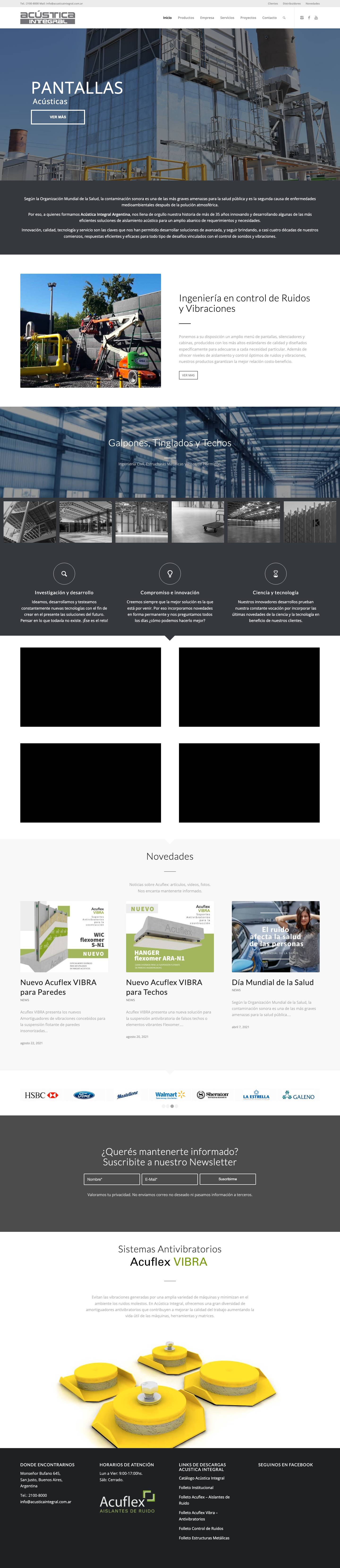 Acustica Integral – Ingeniería en Control de Ruidos y Vibraciones - Full Screenshot