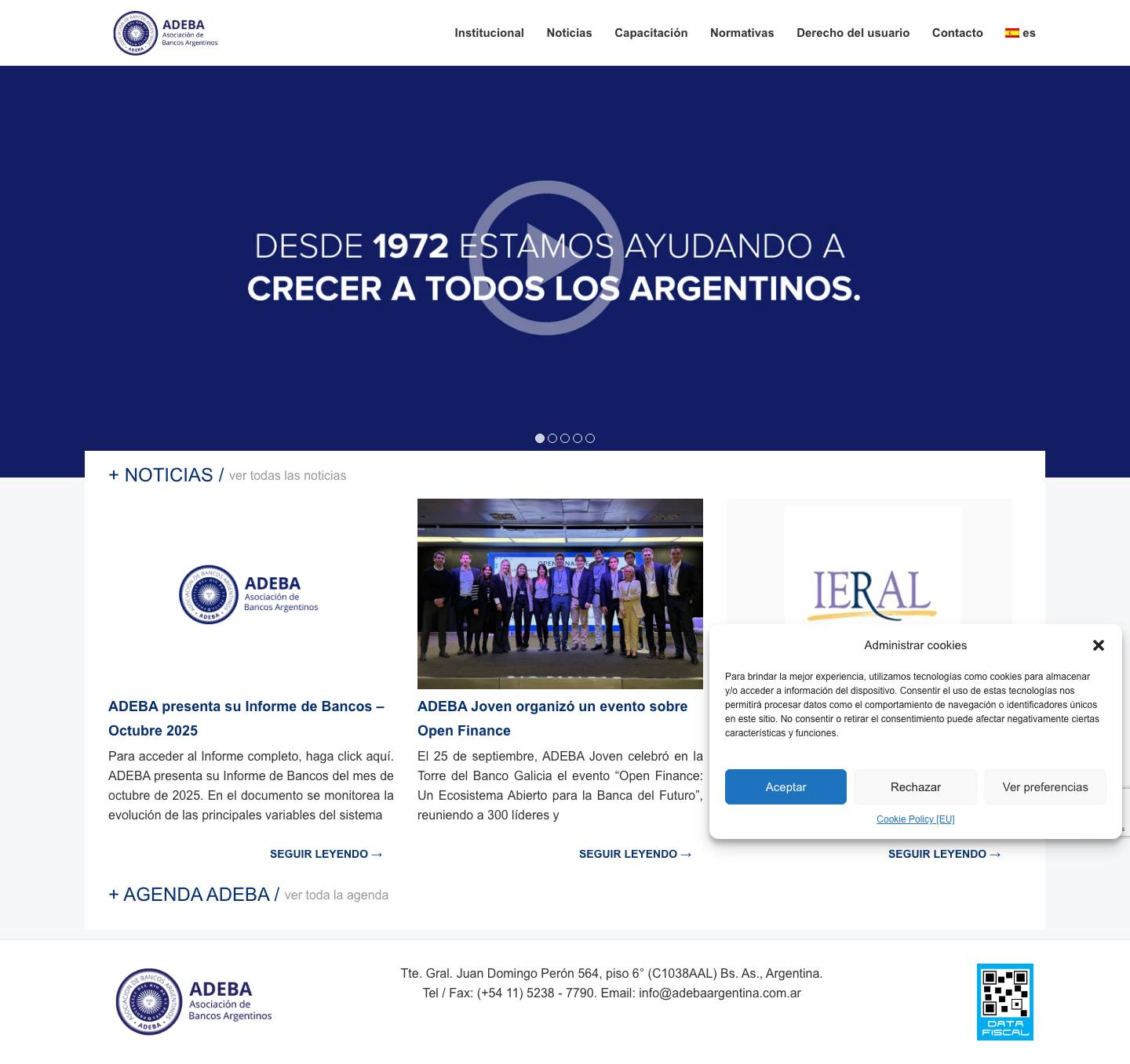 ADEBA | Asociación de Bancos Argentinos - Full Screenshot