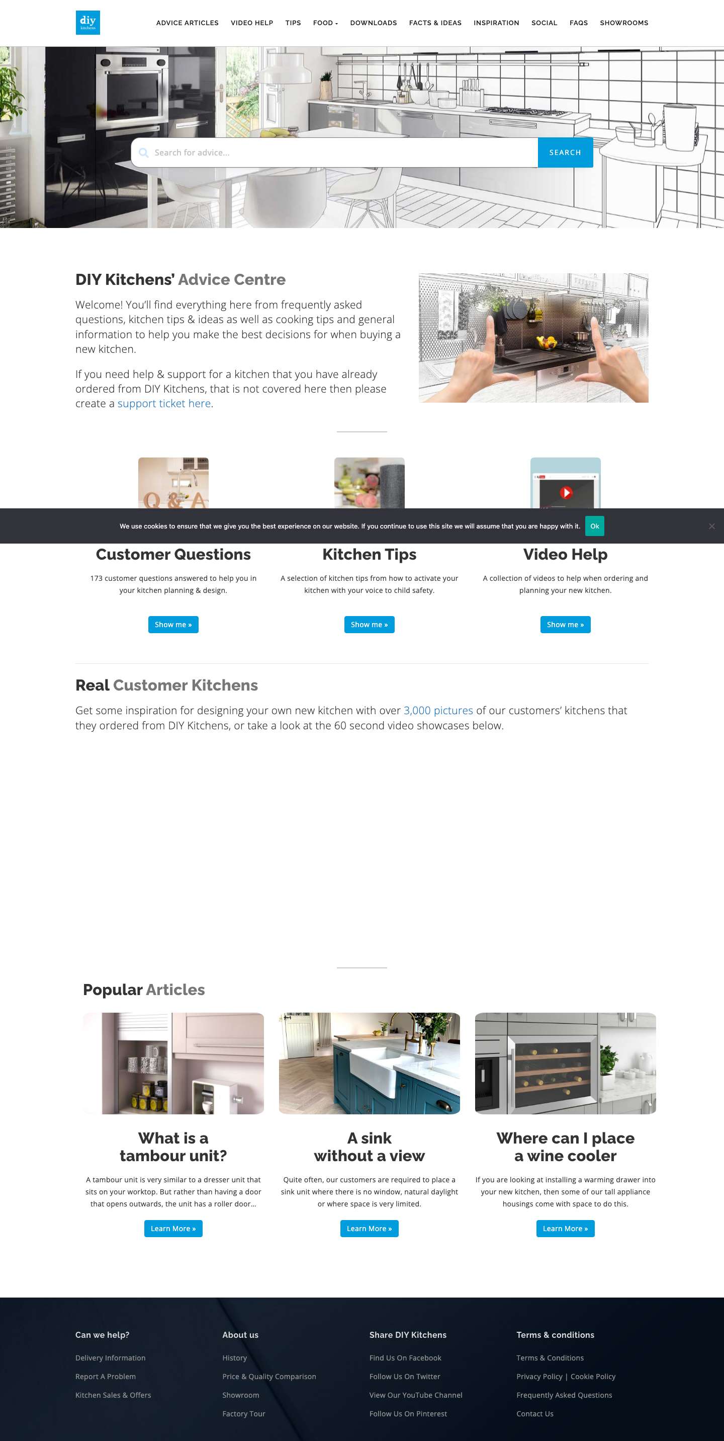 Home - DIY Kitchens - Advice - Full Screenshot