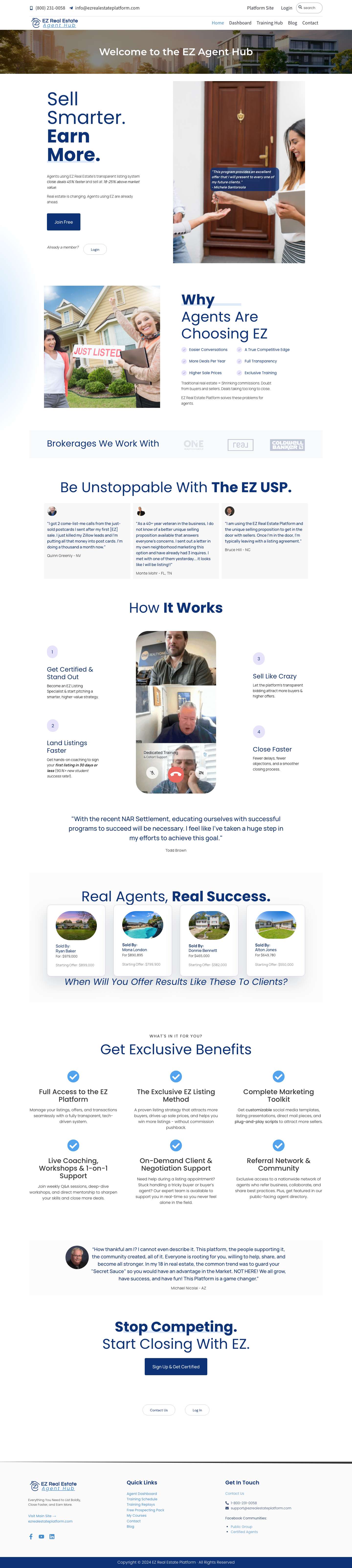 Welcome to the EZ Agent Hub - EZ Agent Hub - Full Screenshot