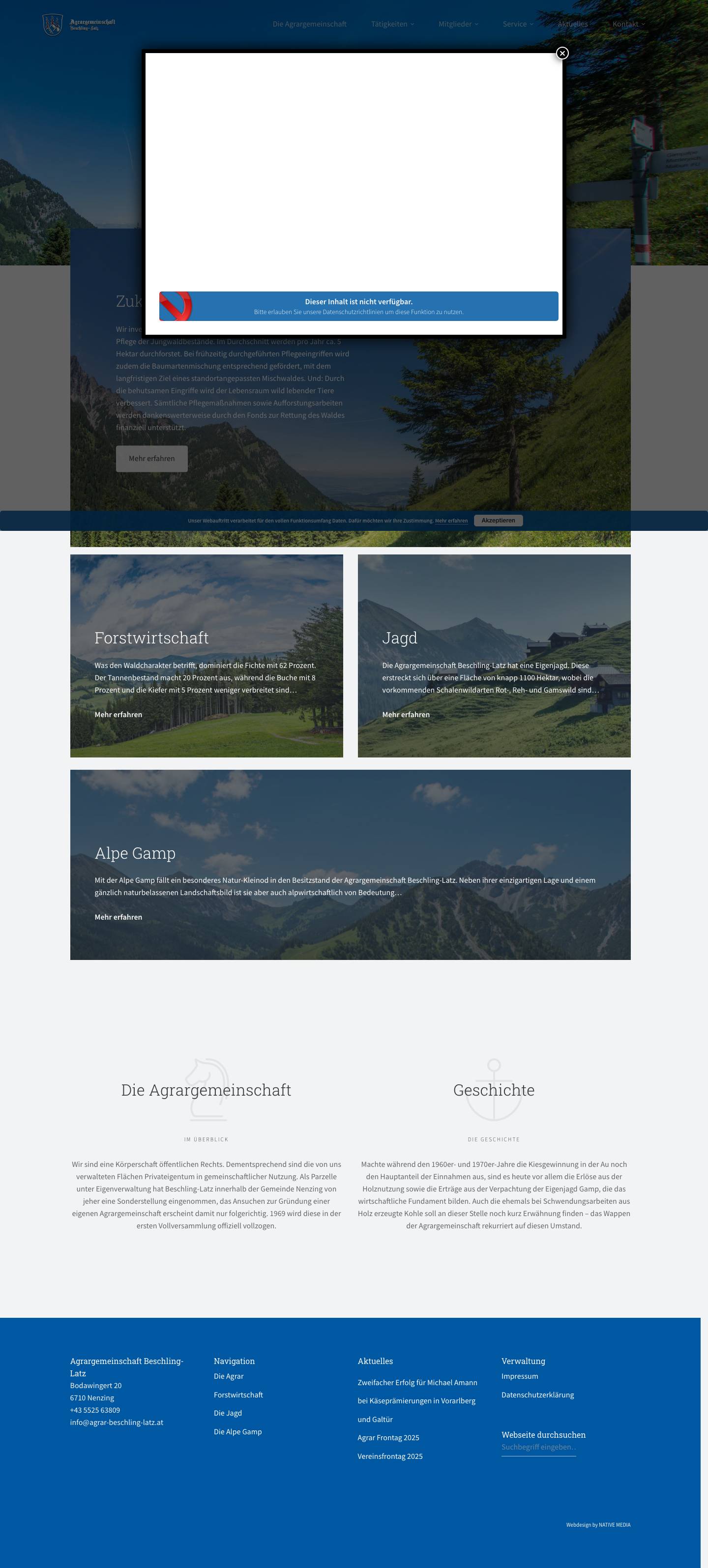 Die Agrargemeinschaft - Agrar Beschling - Full Screenshot