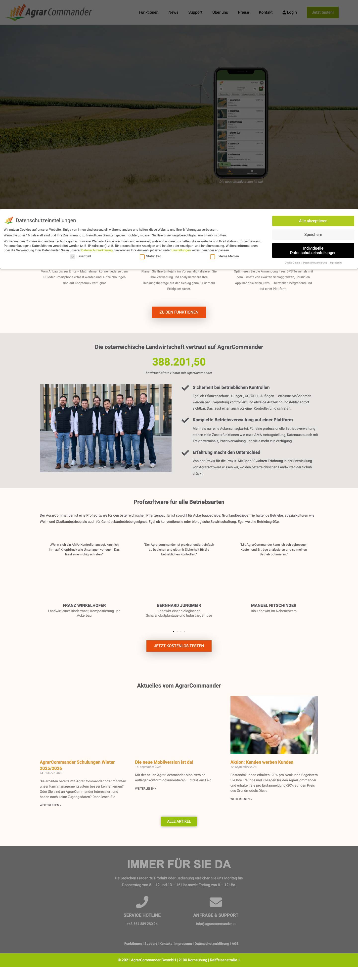 AgrarCommander - die digitale Lösung für Ihre Landwirtschaft - Full Screenshot