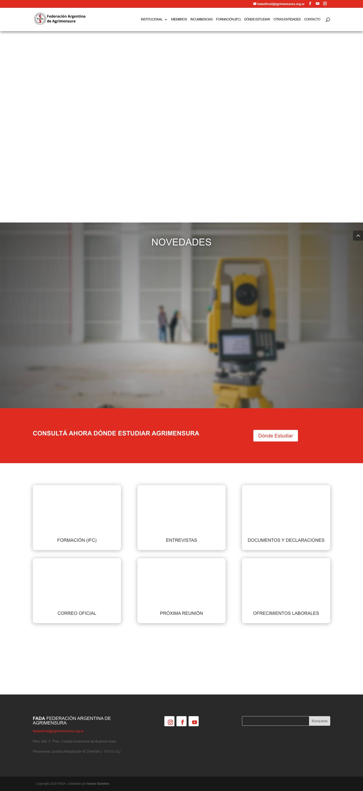 FADA | Federación Argentina de Agrimensura - Full Screenshot