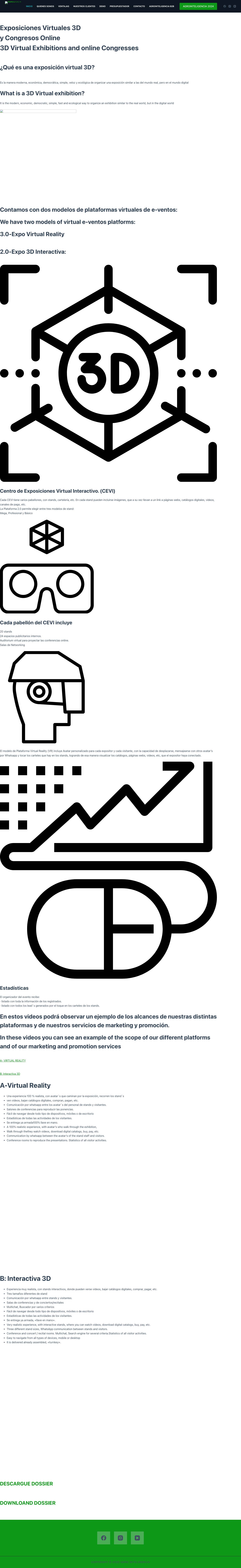 AGRO INTELIGENCIA – Exposiciones virtuales en 3D y Congresos - Full Screenshot