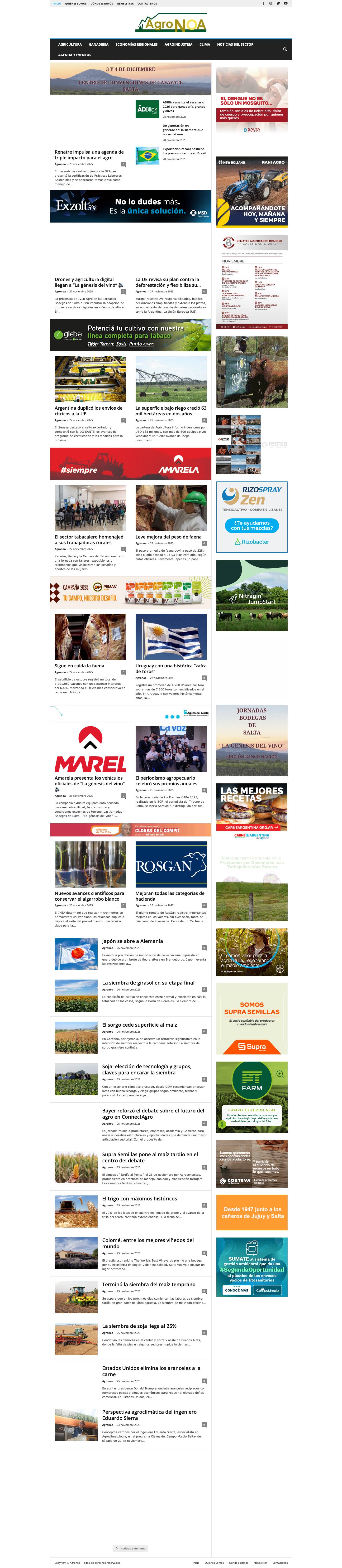 AgroNoa | Campo, Información y Negocios - Full Screenshot