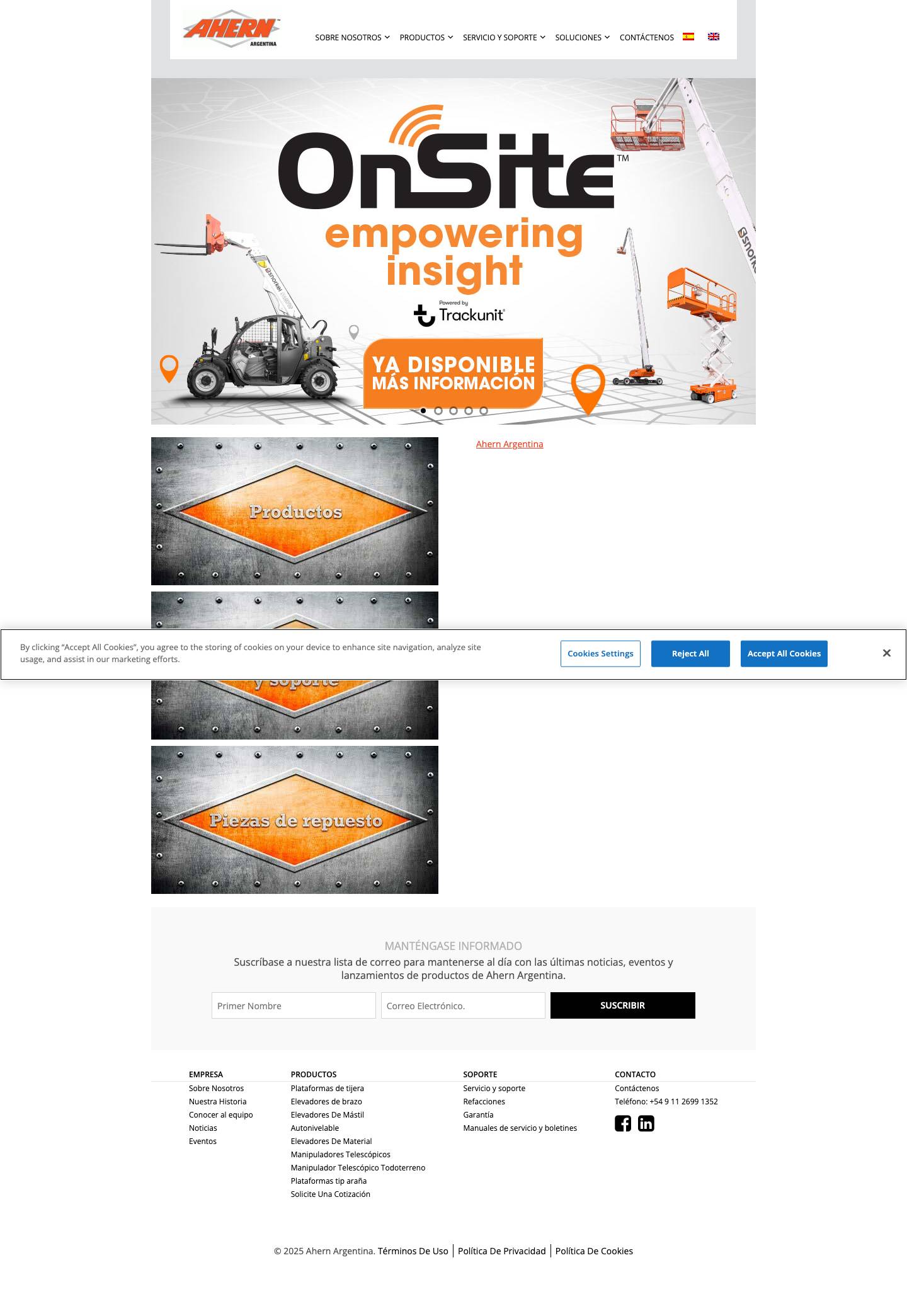 Inicio - Ahern Argentina - Full Screenshot