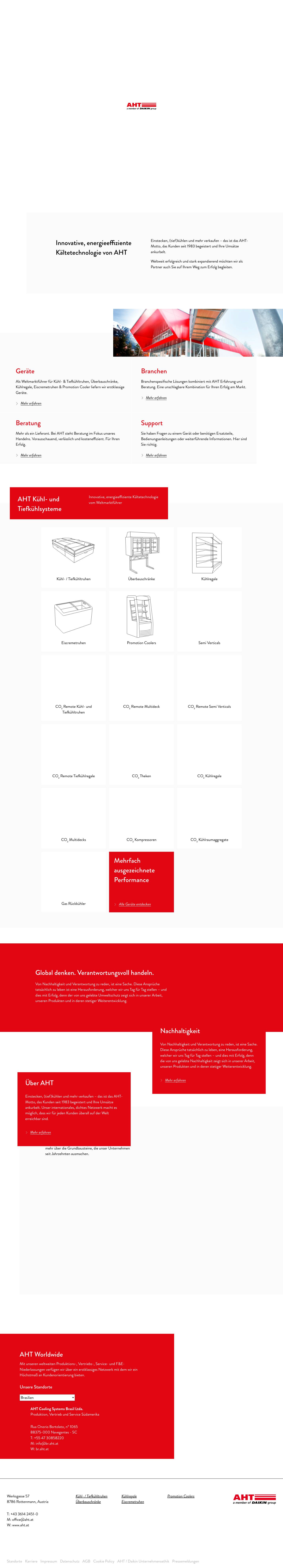 AHT Cooling Systems - naturally at your side - a member of DAIKIN group - Full Screenshot