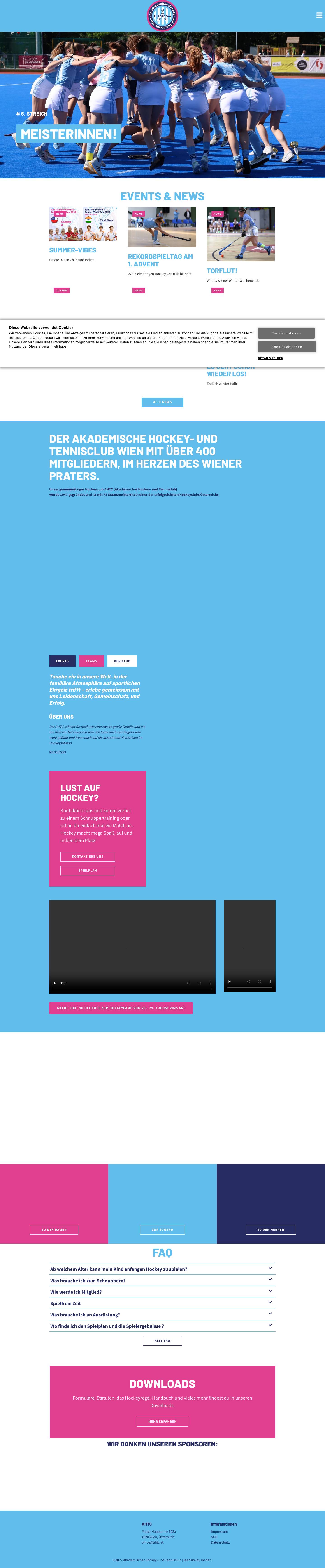 Startseite | AHTC Wien - Full Screenshot