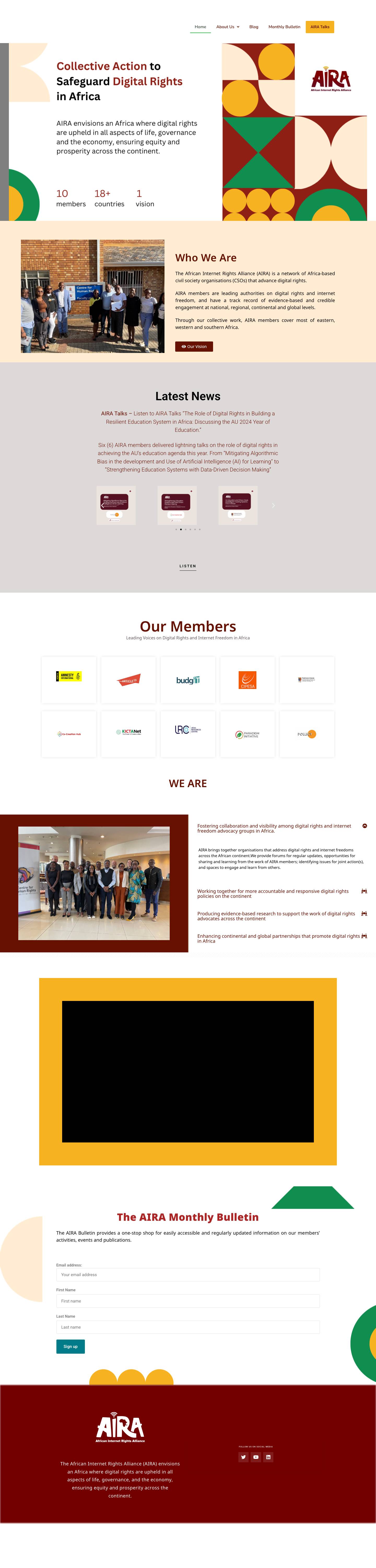 AIRA – advancing digital rights in Africa - Full Screenshot