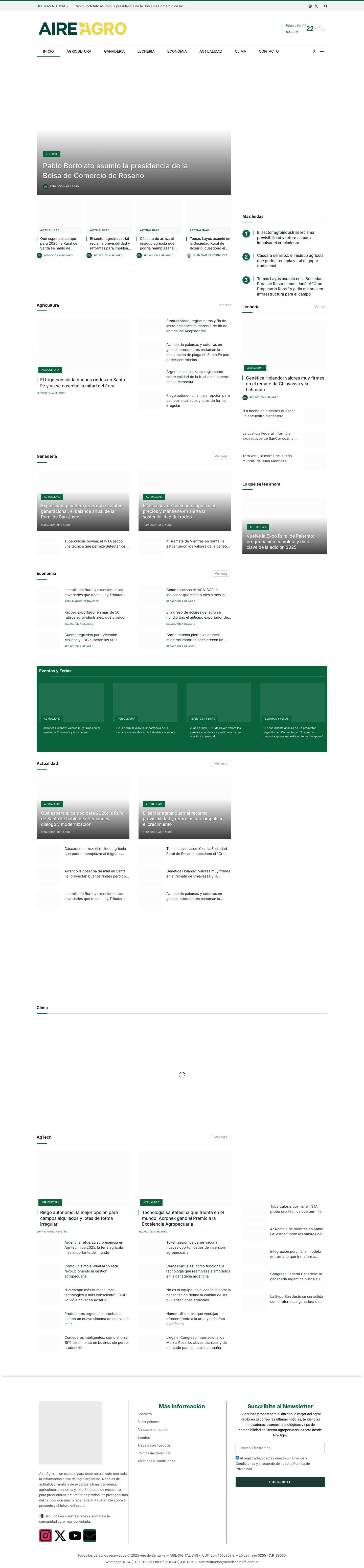 Inicio | Aire Agro - Full Screenshot