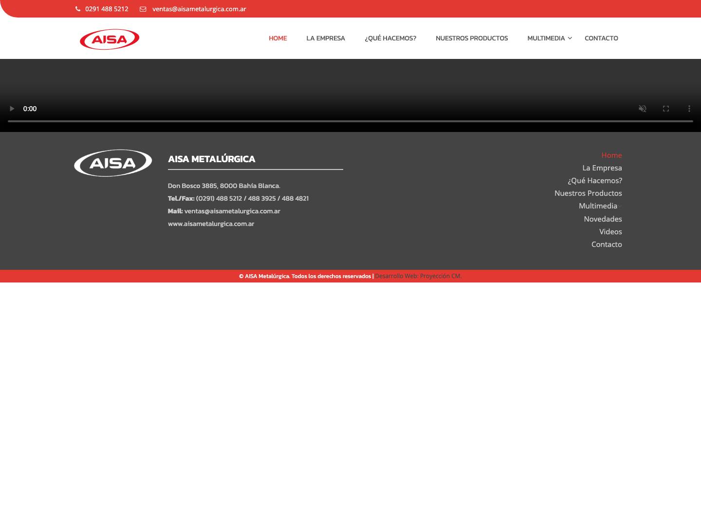 AISA Metalúrgica - Bahía Blanca - Full Screenshot