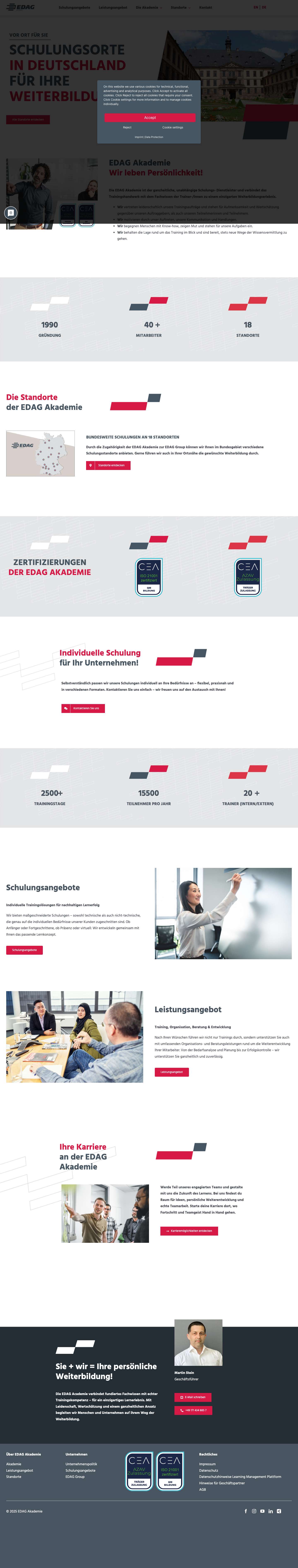 Startseite - EDAG Akademie - Full Screenshot