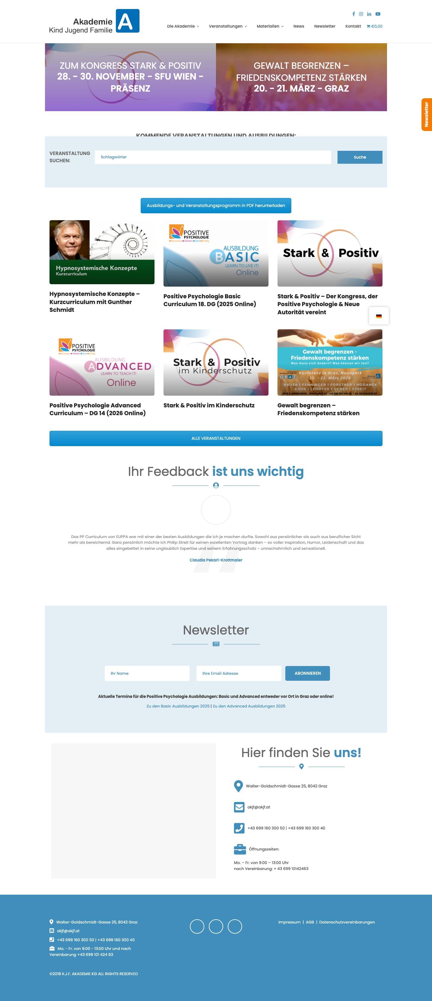 AKJF - Die Akademie für Kind, Jugend und Familie - Full Screenshot