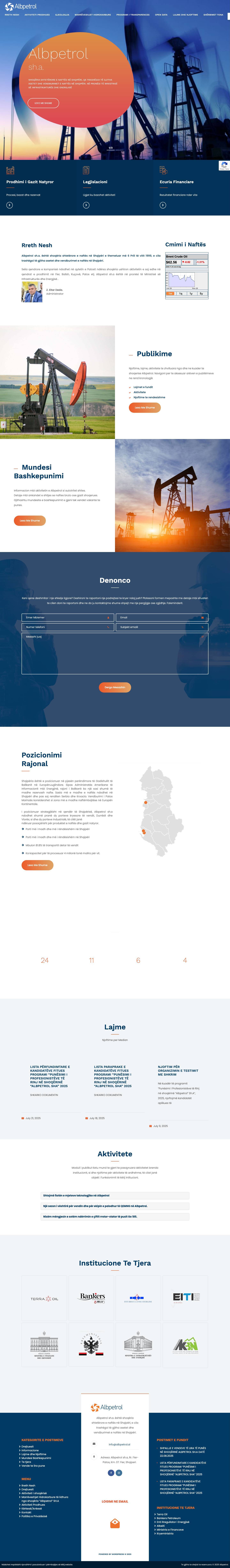 Albpetrol sh.a. shoqëria shtetërore e naftës në Shqipëri - Full Screenshot