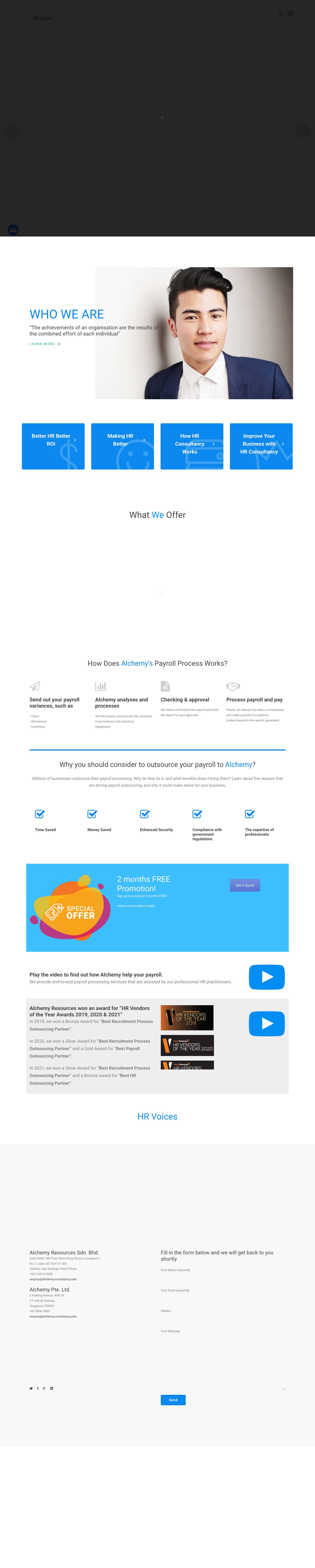 HR Consulting and Outsourcing Services Malaysia | Alchemy Resources - Full Screenshot