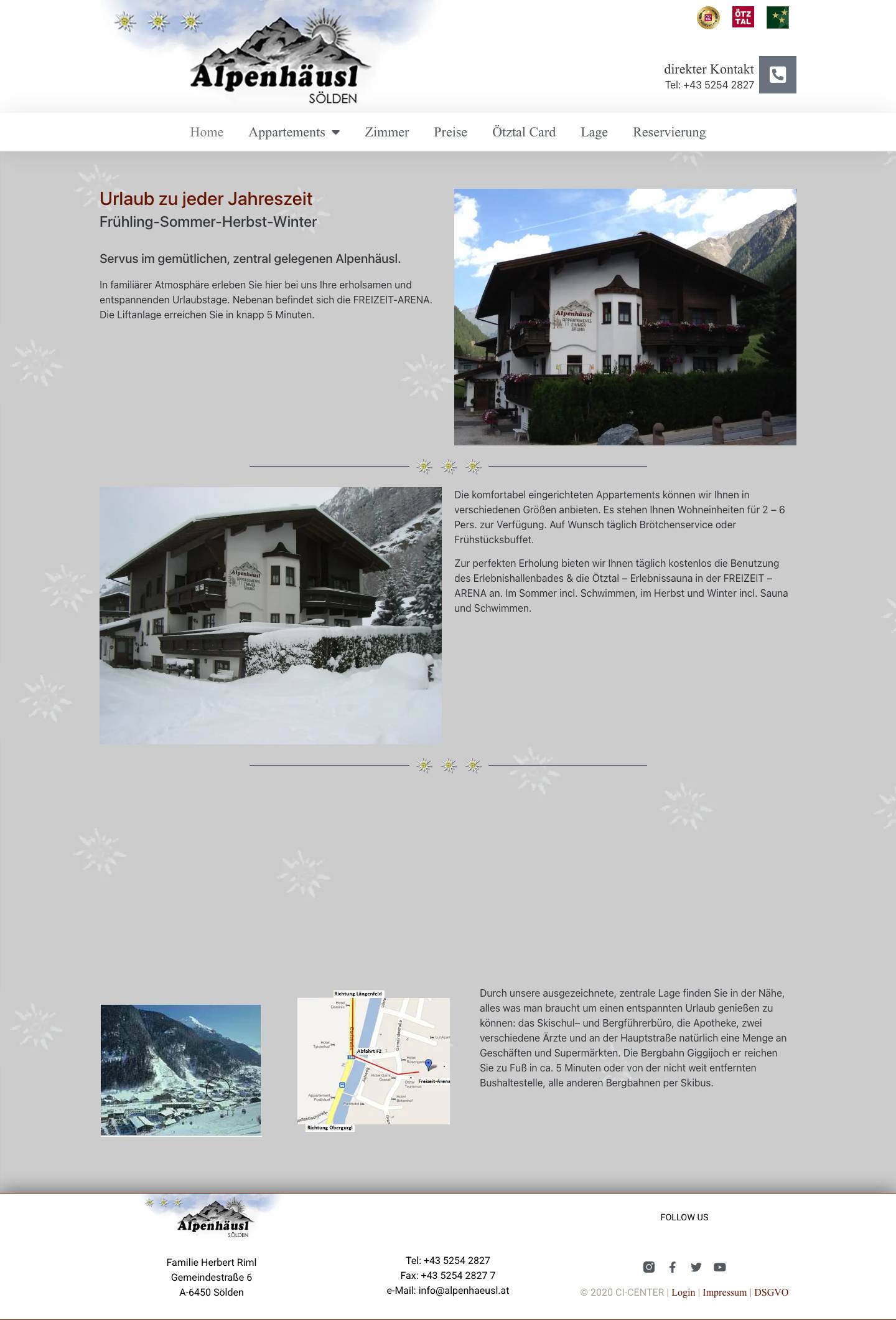 Home - Appartement Alpenhaeusl Sölden - Full Screenshot