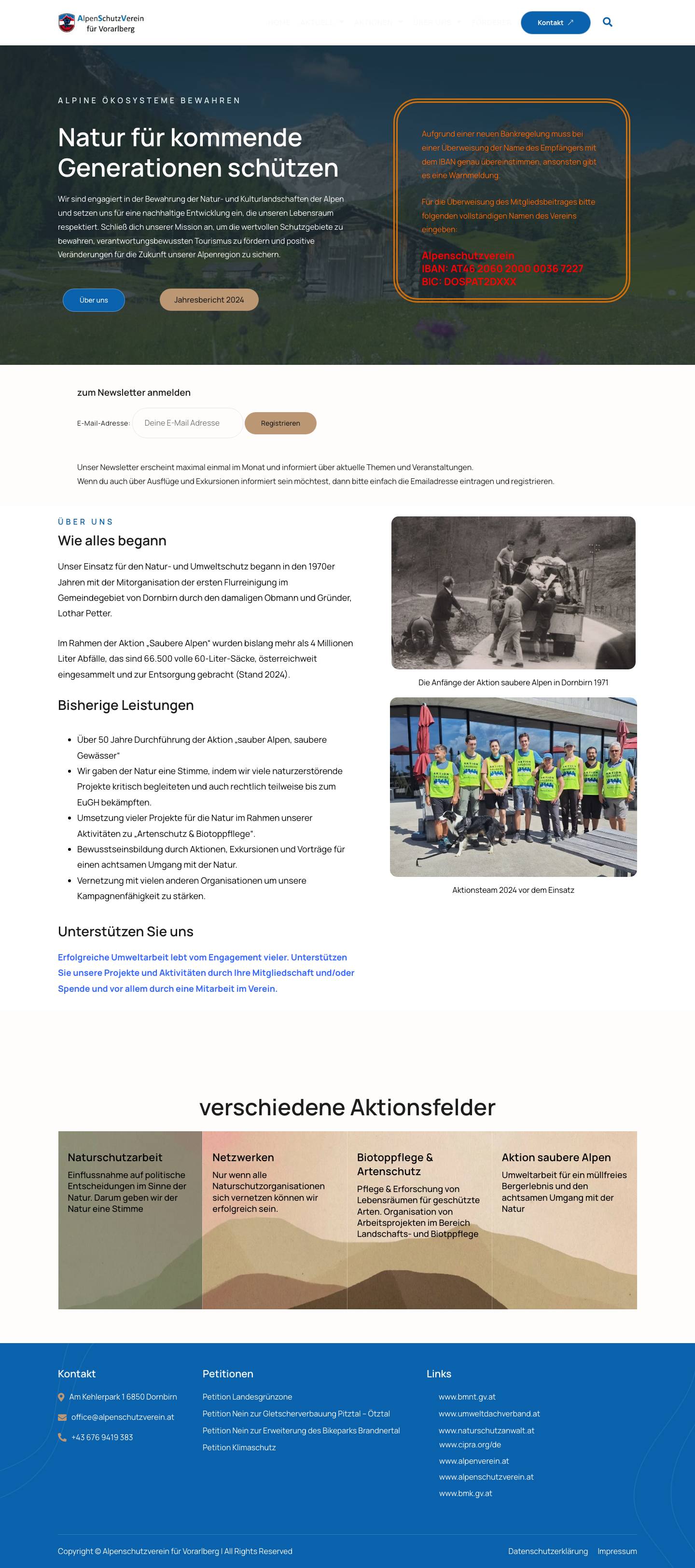 Alpenschutzverein – für Vorarlberg - Full Screenshot