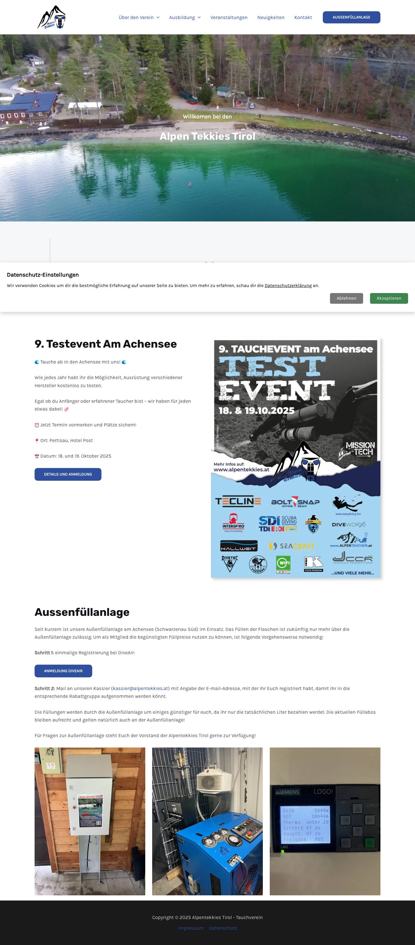 Alpentekkies Tirol – Tauchverein – Technisches Tauchen im Bergsee - Full Screenshot