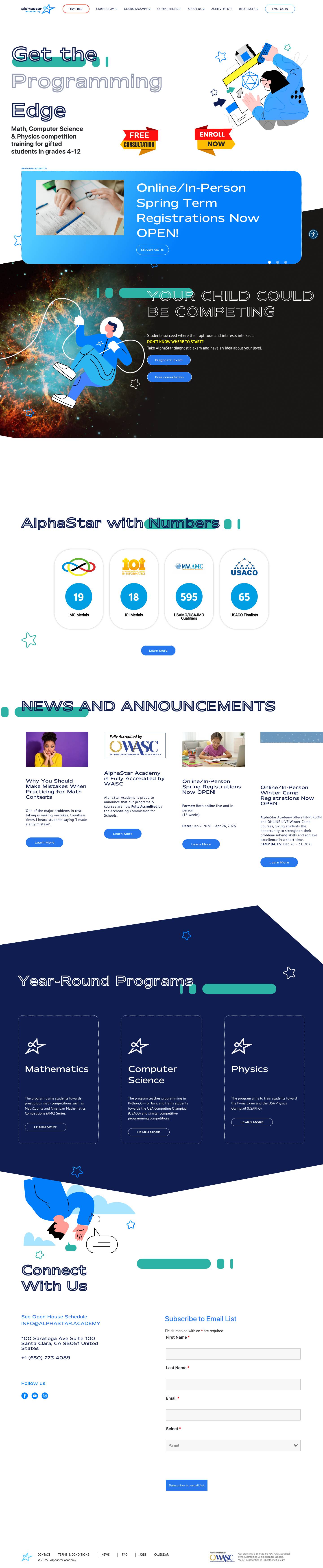 Math, Computer Science & Physics training gifted students - Full Screenshot
