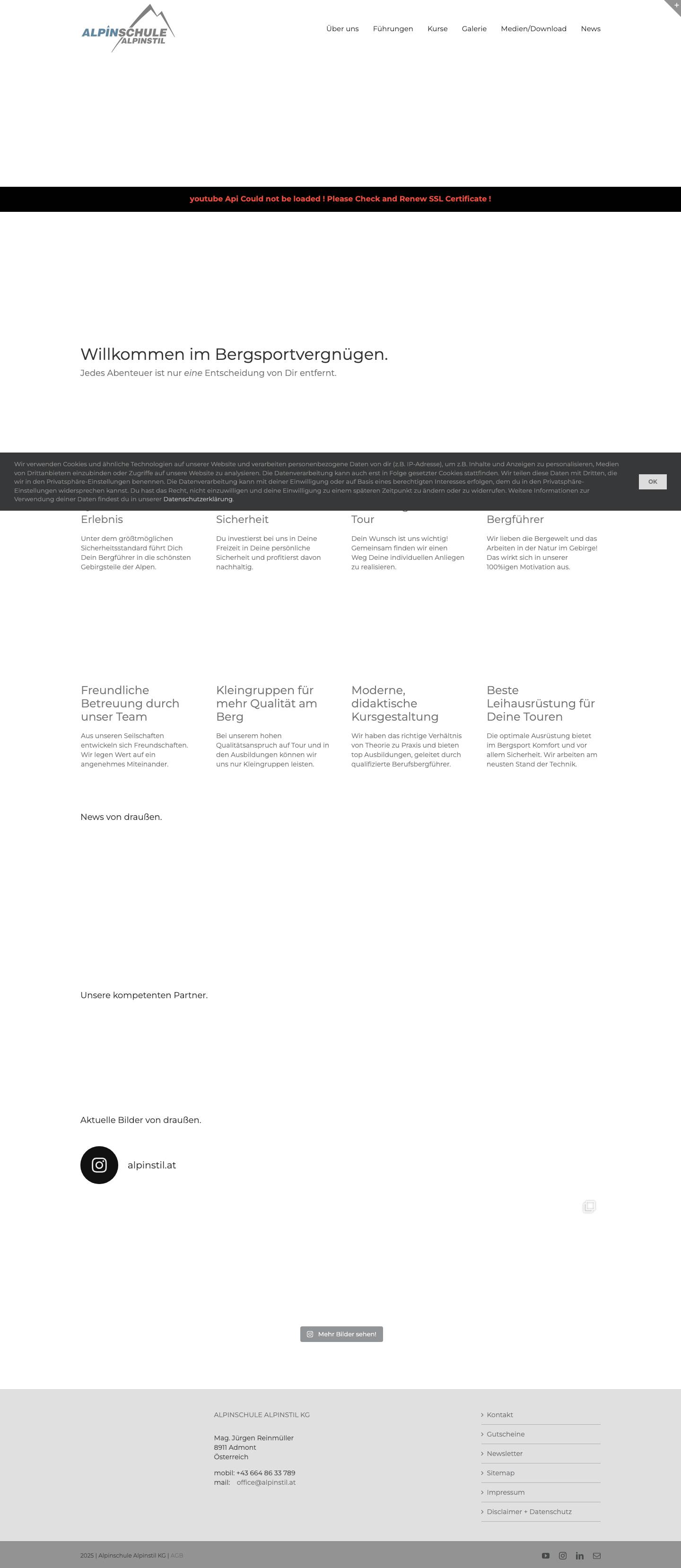 Alpinschule ALPINSTIL | so draussen wie möglich - Full Screenshot