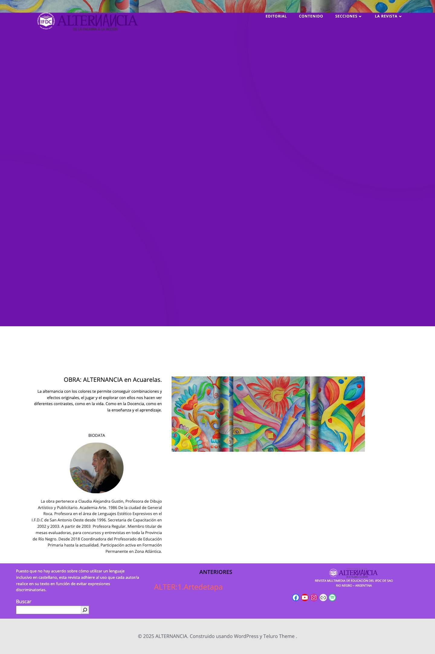 ALTERNANCIA – REVISTA MULTIMEDIA DE EDUCACIÓN - Full Screenshot