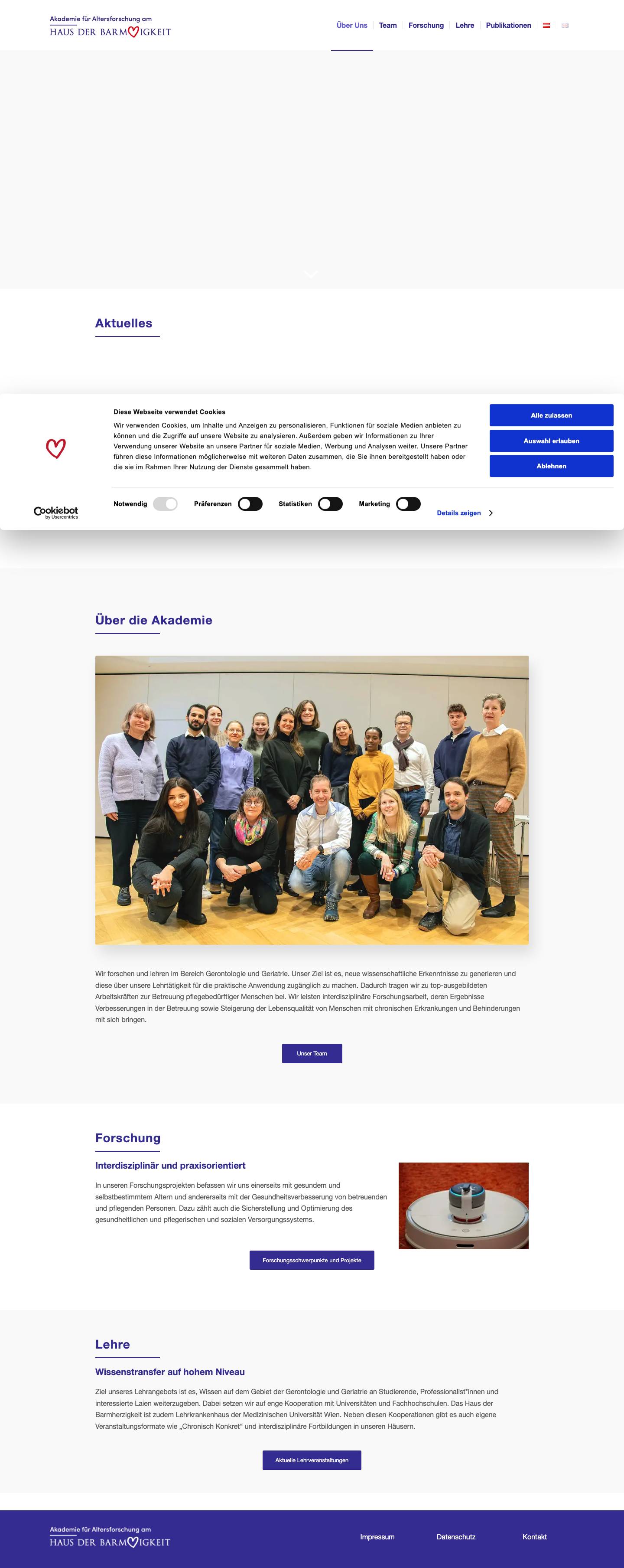 Akademie für Altersforschung am Haus der BarmherzigkeitScroll to next sectionZurückWeiterZurückWeiterNach oben scrollen - Full Screenshot