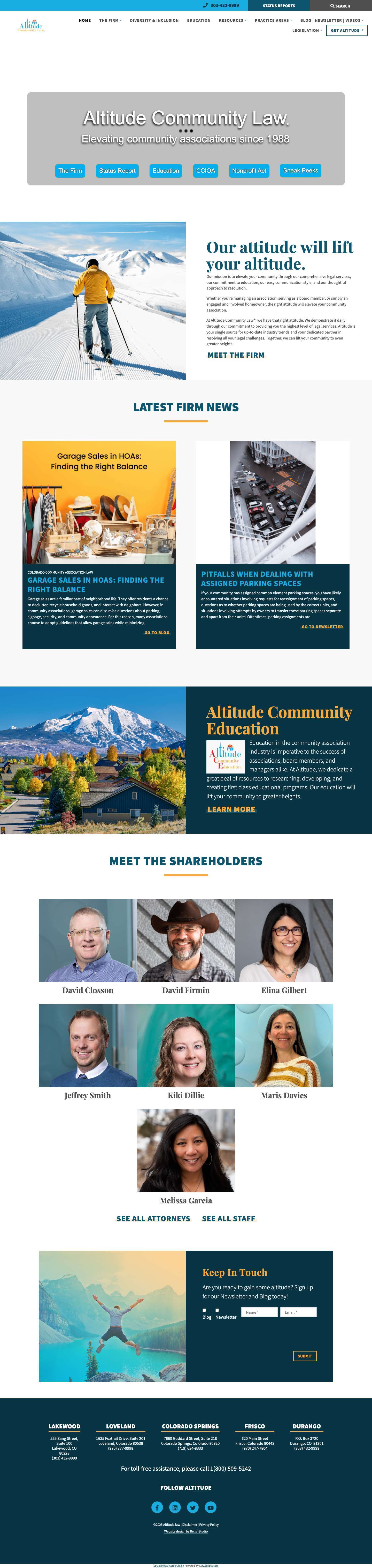 Altitude Community Law | Community Association Law - Full Screenshot