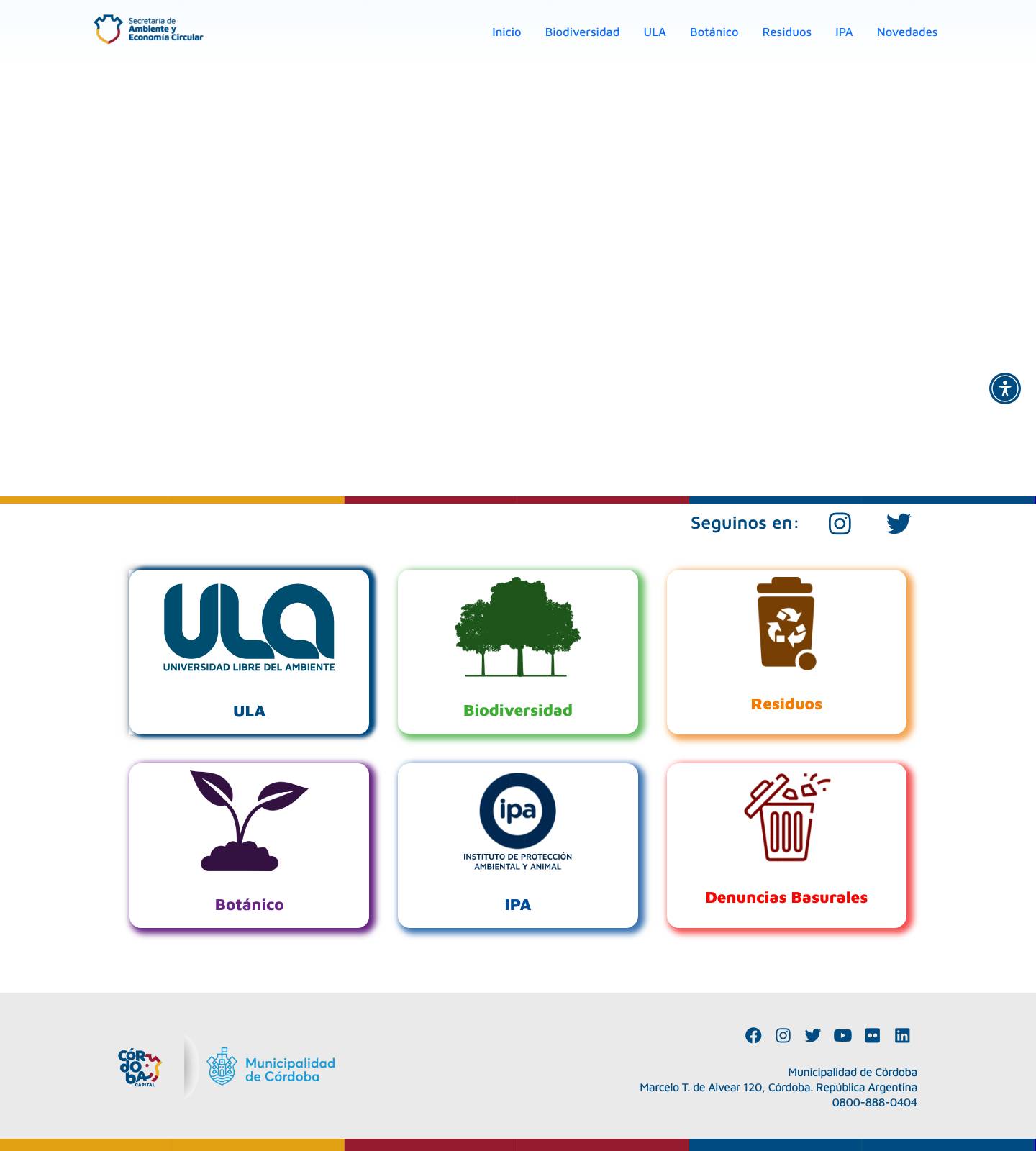 Inicio - Ambiente Municipalidad de Córdoba - Full Screenshot