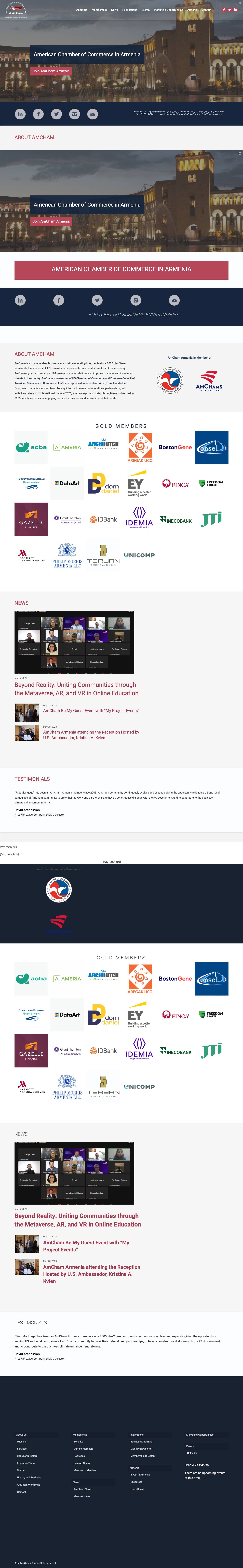 AmCham Armenia - Full Screenshot