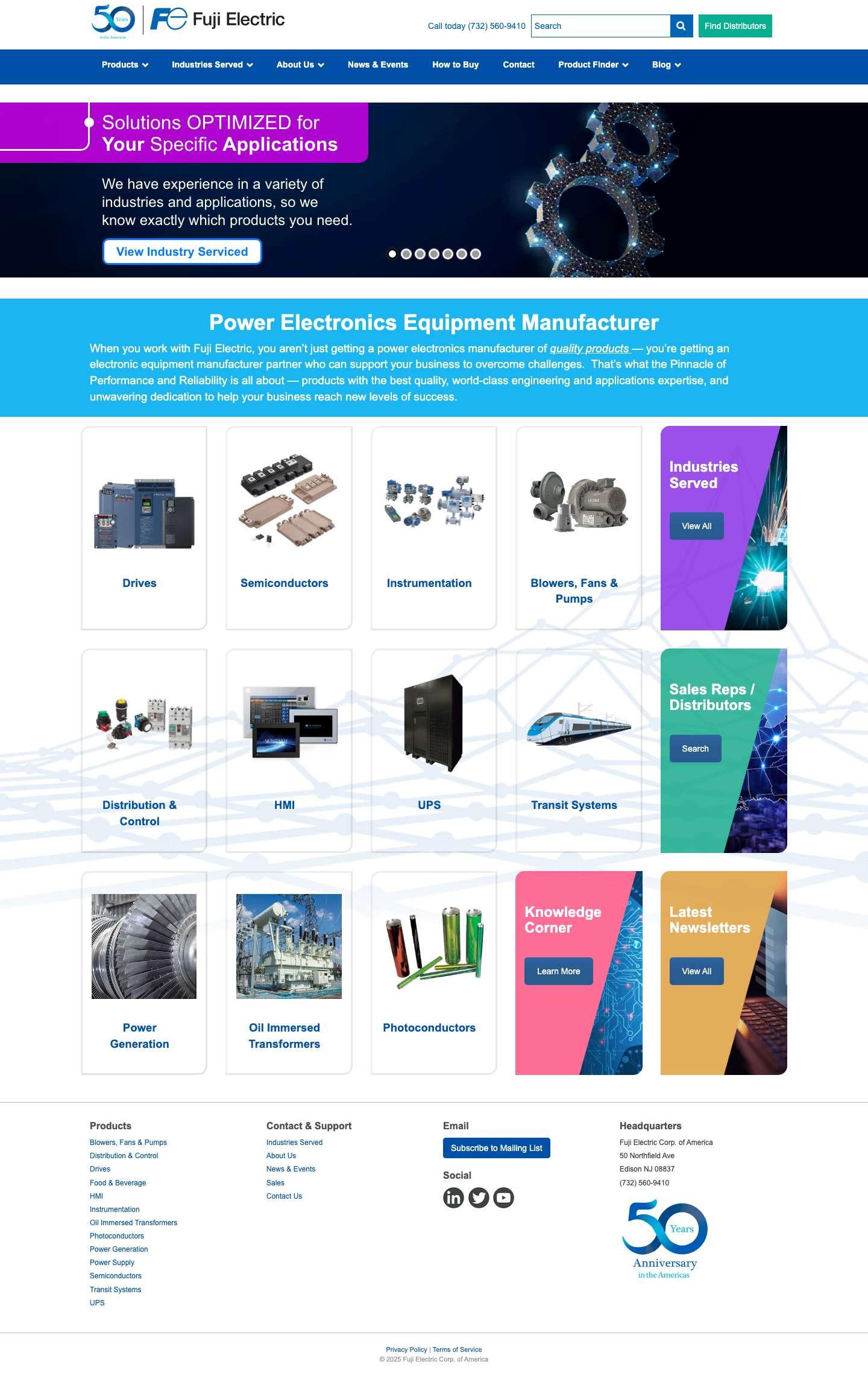 Power Electronic Equipment Manufacturer | Fuji Electric Corp. Of America Power Electronic Equipment Manufacturer | Fuji Electric Corp. Of America - Full Screenshot